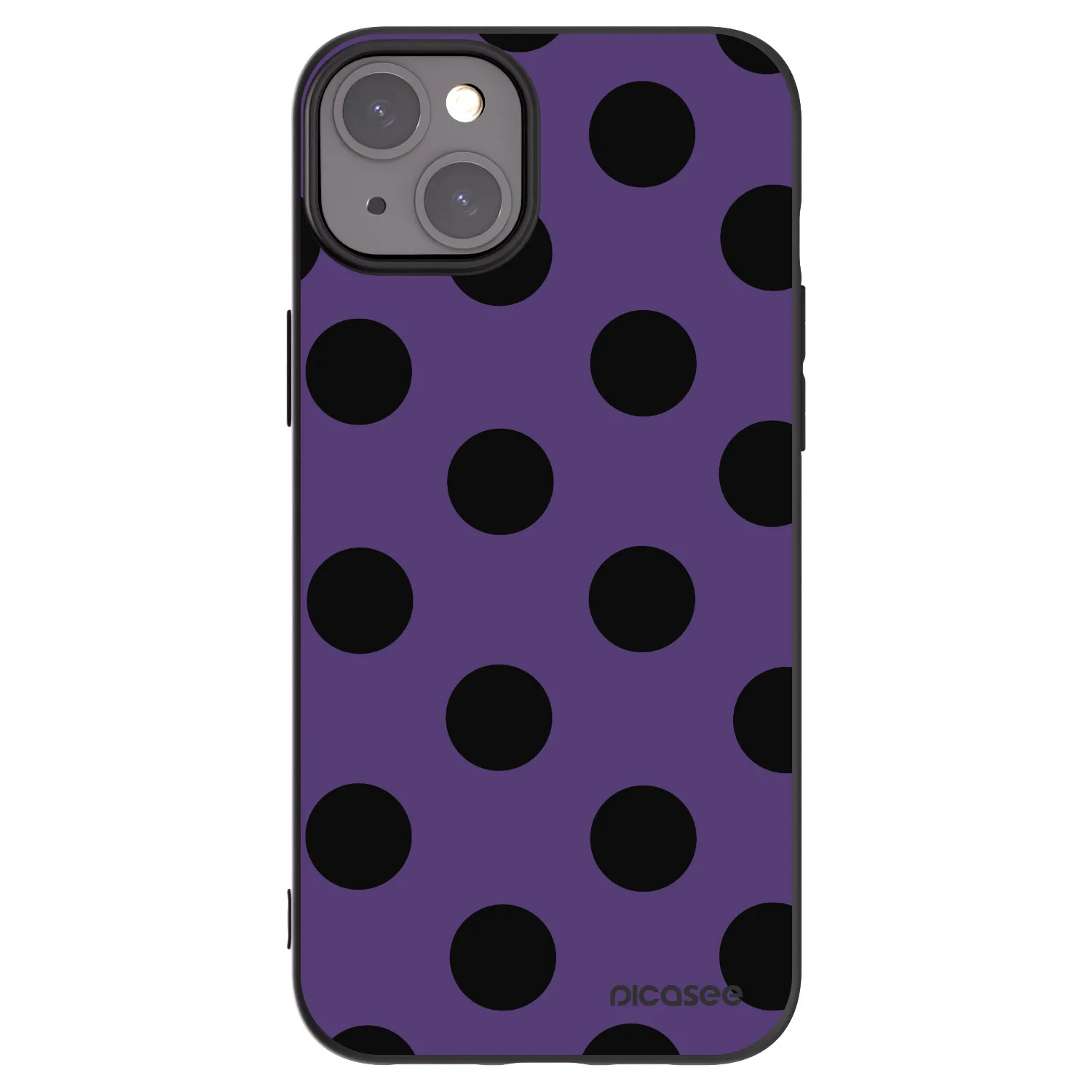 Picasee husă neagră din silicon pentru Apple iPhone 15 Plus - Big flickers 2