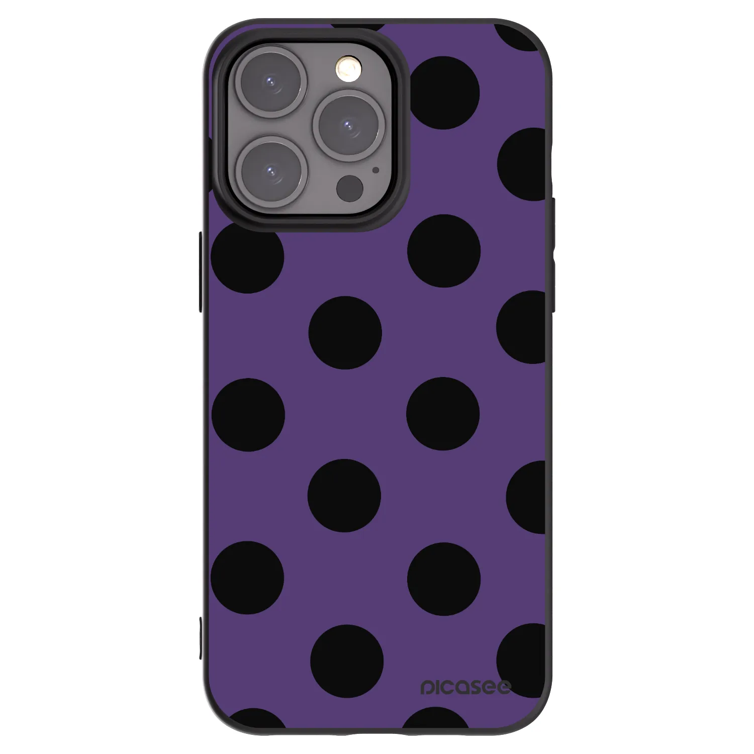 Picasee husă neagră din silicon pentru Apple iPhone 15 Pro Max - Big flickers 2