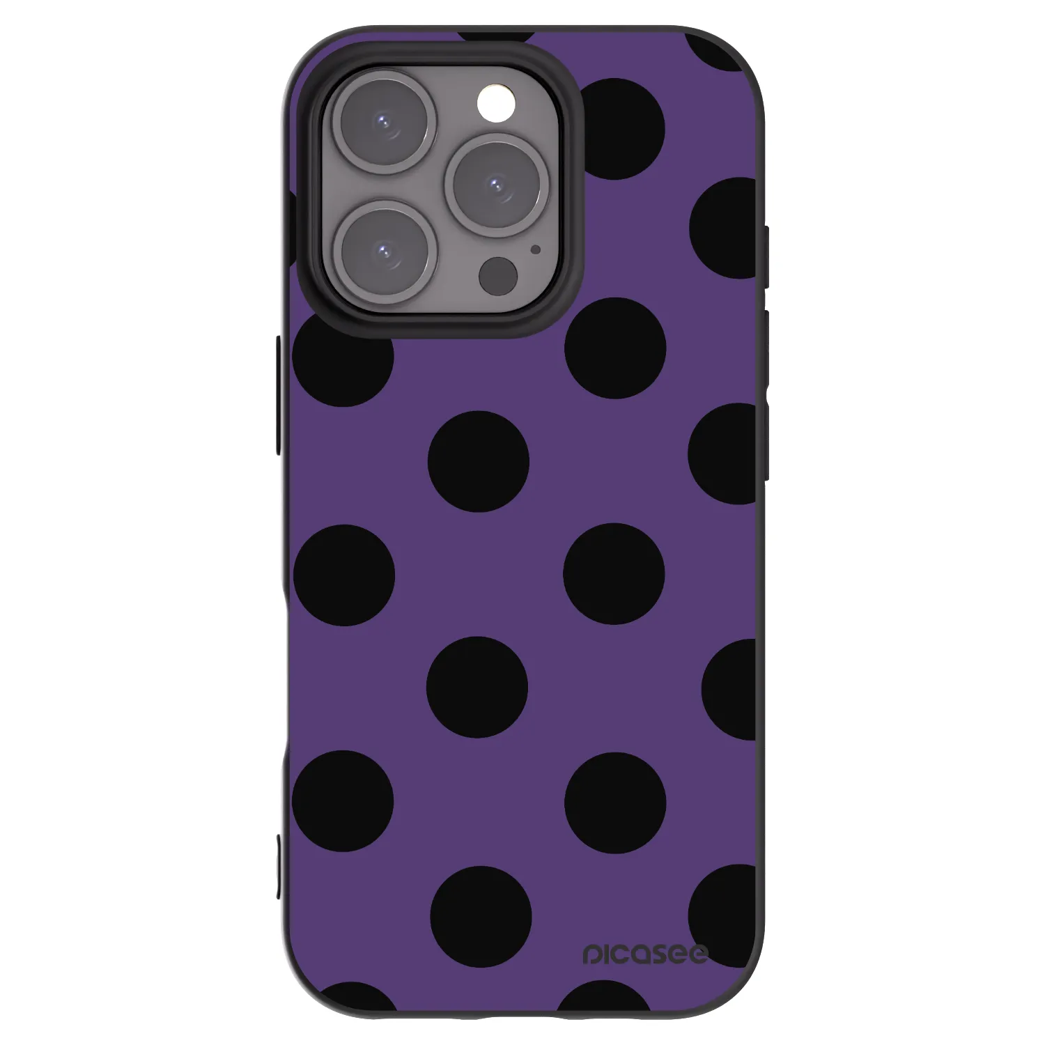 Picasee husă neagră din silicon pentru Apple iPhone 16 Pro - Big flickers 2