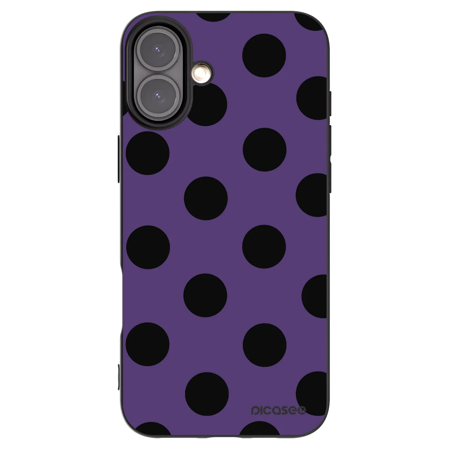 Picasee husă neagră din silicon pentru Apple iPhone 16 Plus - Big flickers 2