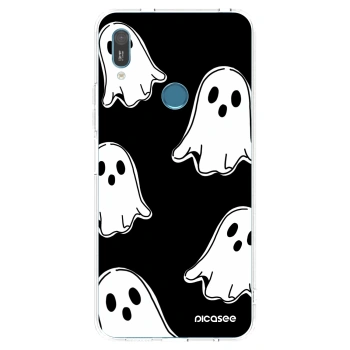 Picasee husă transparentă din silicon pentru Huawei Y6 2019 - Black ghosts