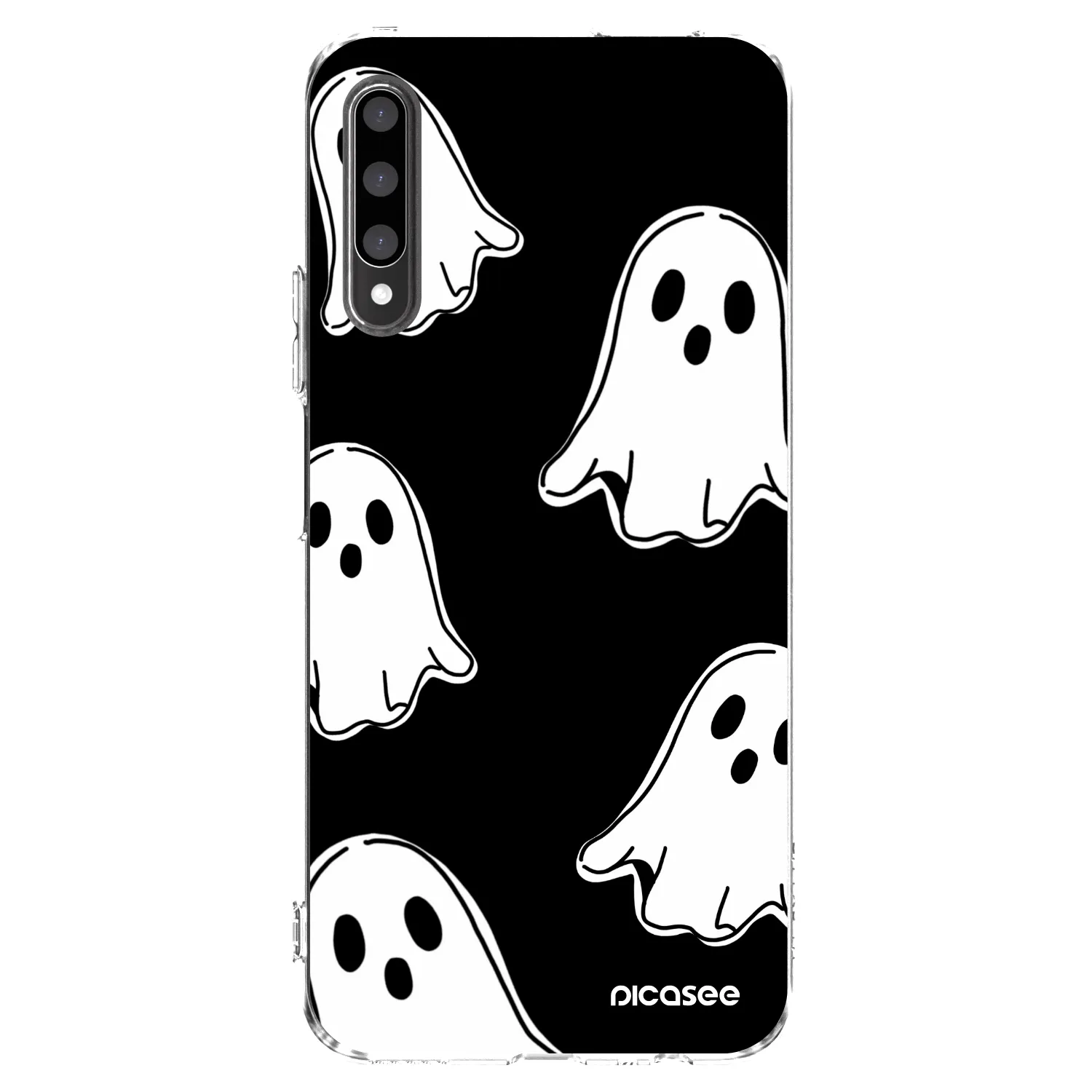 Picasee husă transparentă din silicon pentru Honor 9X Pro - Black ghosts
