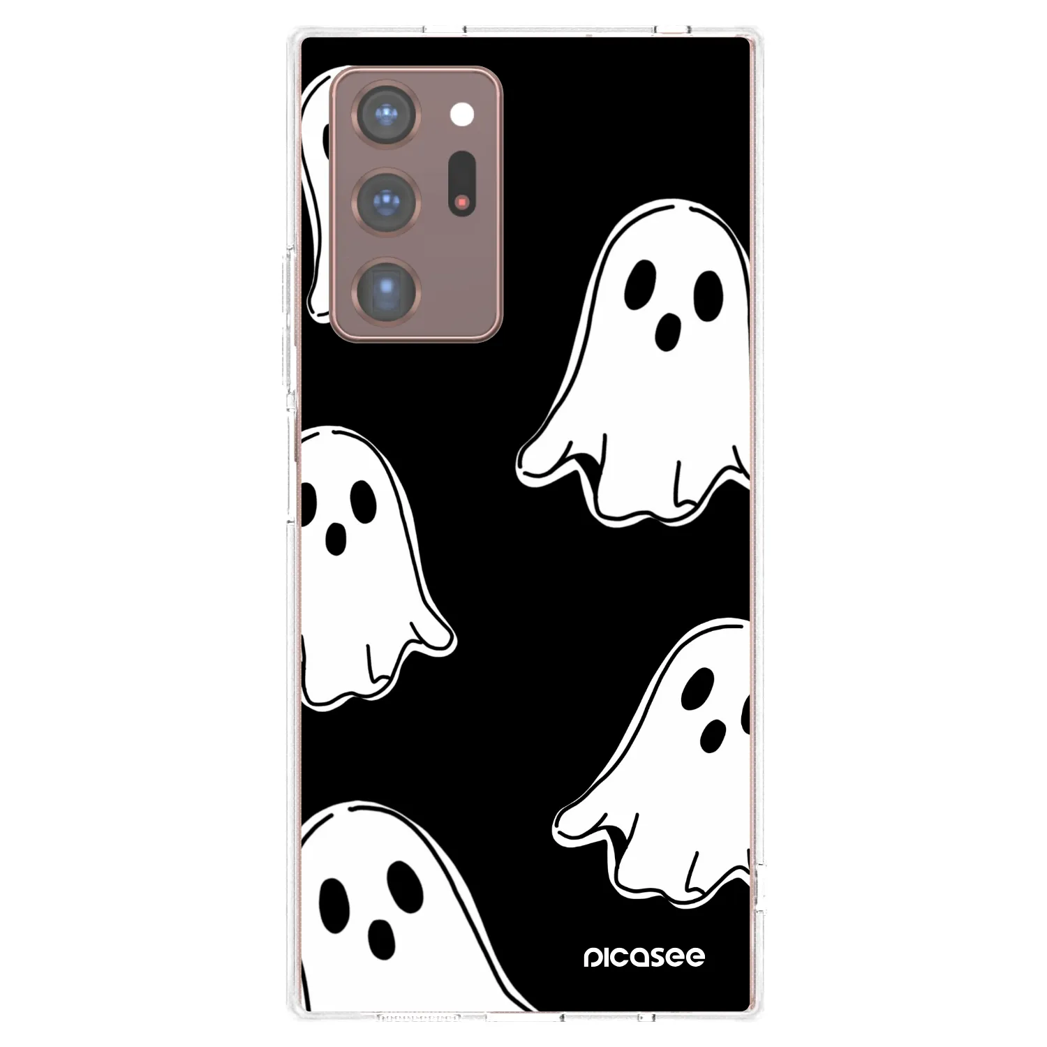 Picasee husă transparentă din silicon pentru Samsung Galaxy Note 20 Ultra - Black ghosts