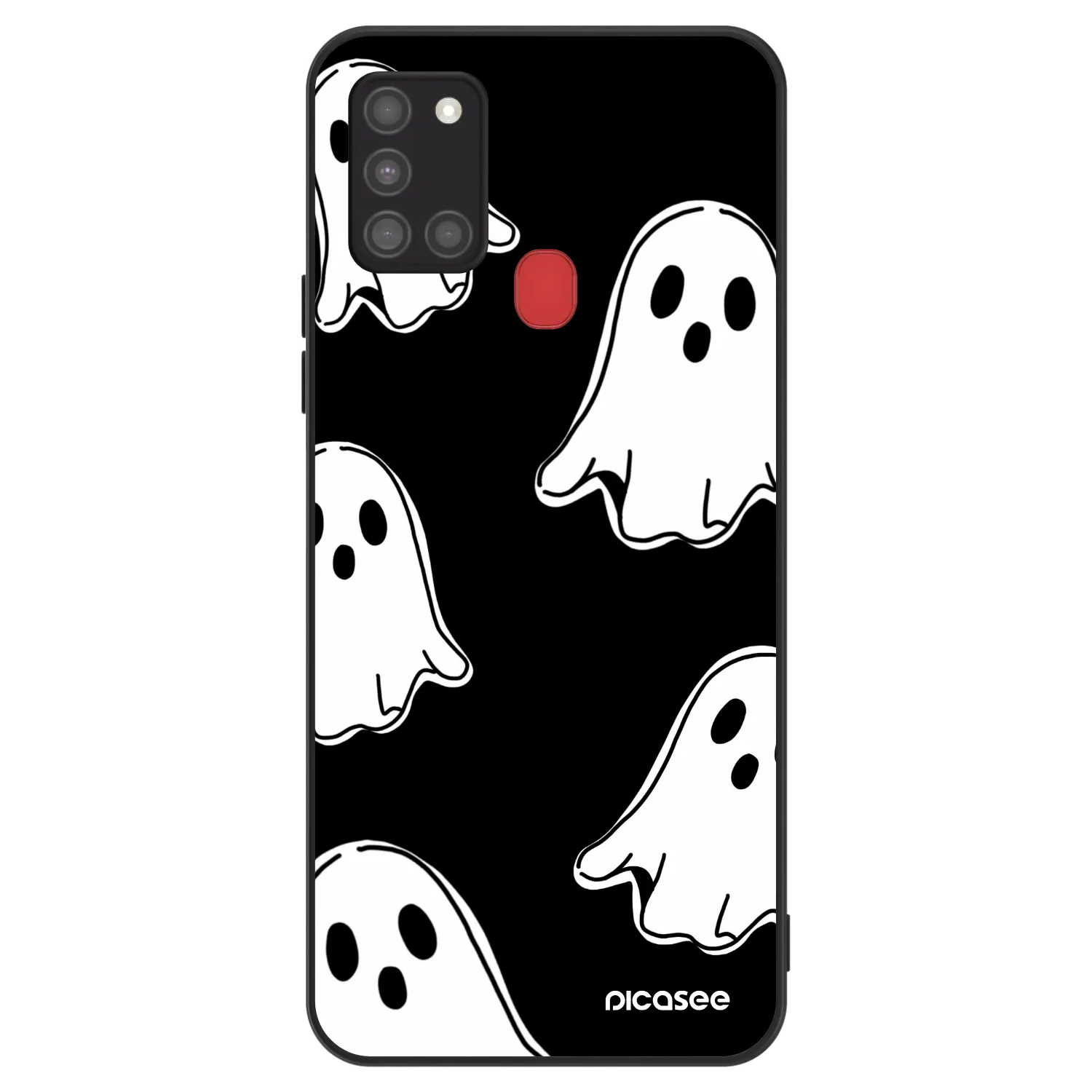 Picasee ULTIMATE CASE pentru Samsung Galaxy A21s - Black ghosts