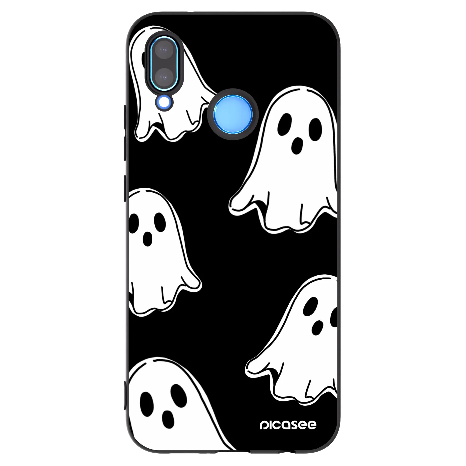 Picasee husă neagră din silicon pentru Huawei P20 Lite - Black ghosts