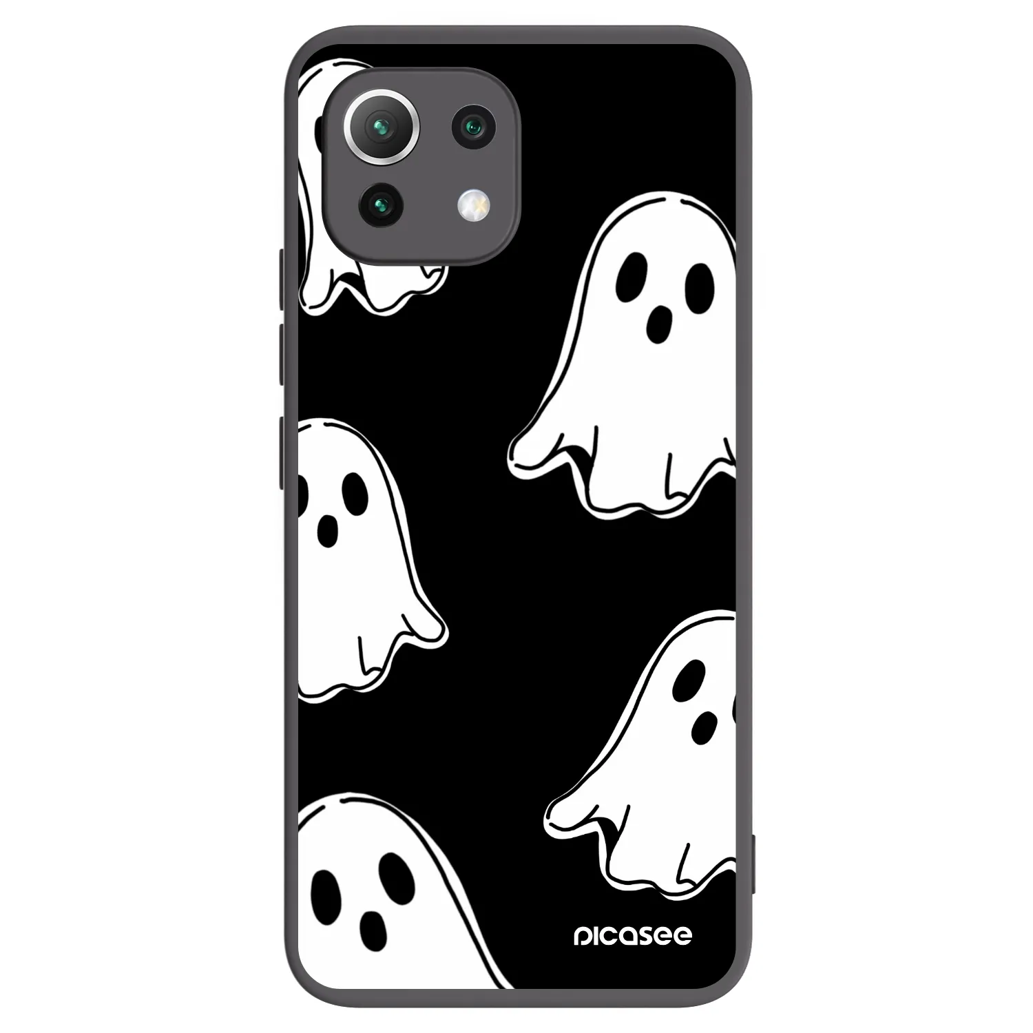 Picasee husă neagră din silicon pentru Xiaomi Mi 11 Lite - Black ghosts