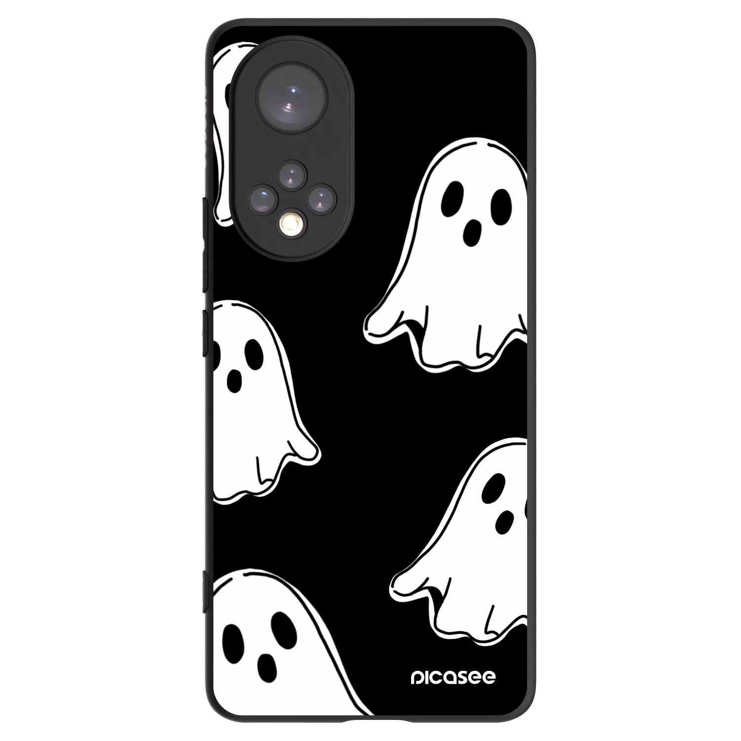 Picasee husă neagră din silicon pentru Honor 50 5G - Black ghosts