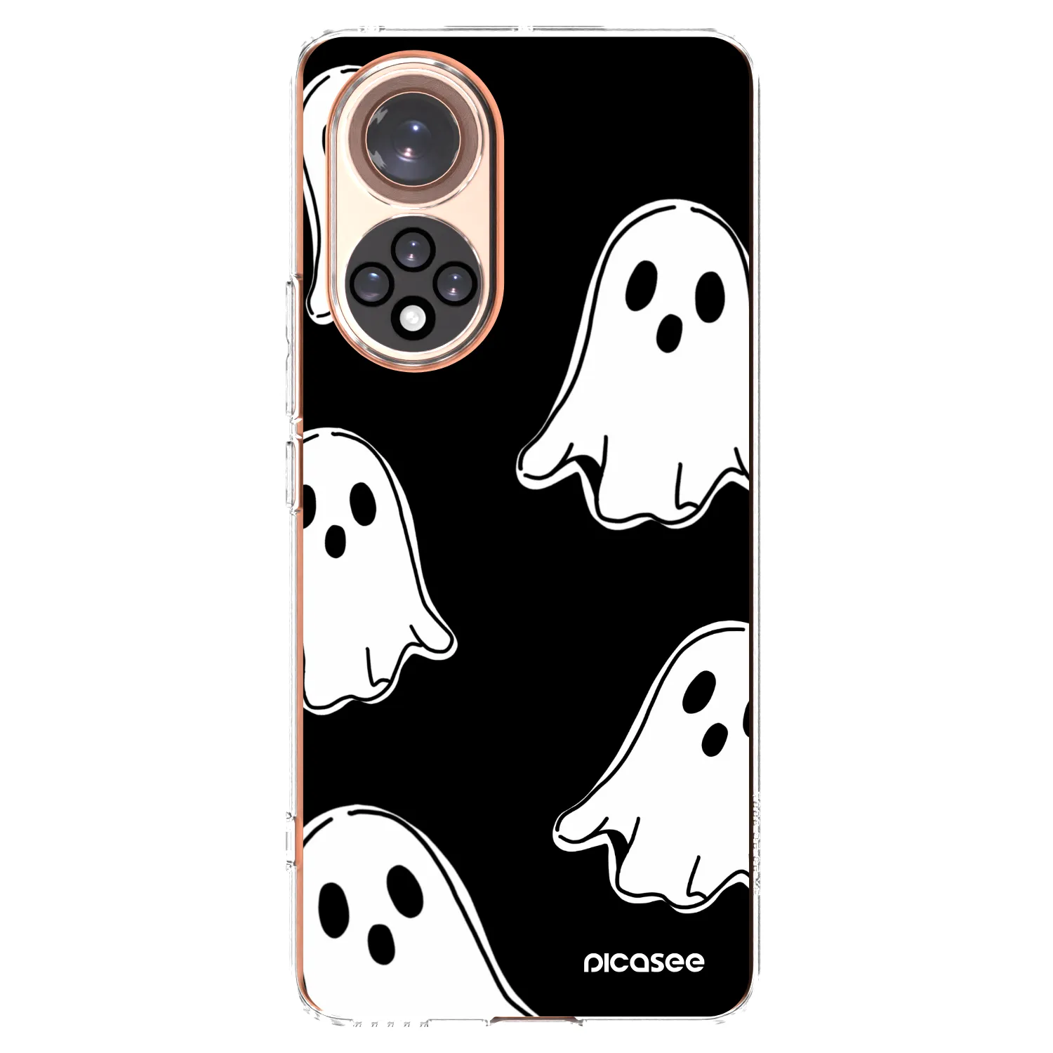 Picasee husă transparentă din silicon pentru Honor 50 5G - Black ghosts