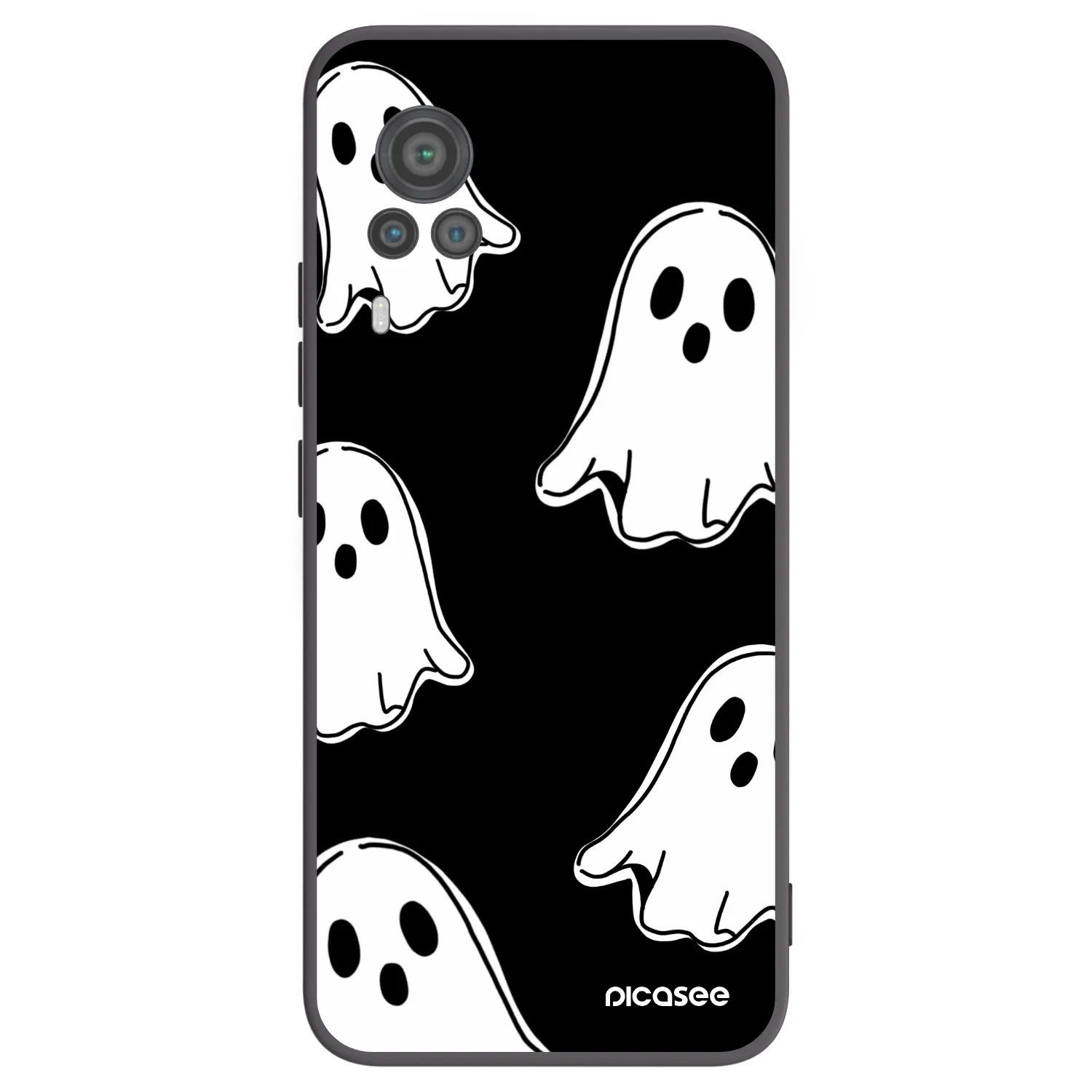 Picasee husă neagră din silicon pentru Vivo X60 Pro 5G - Black ghosts