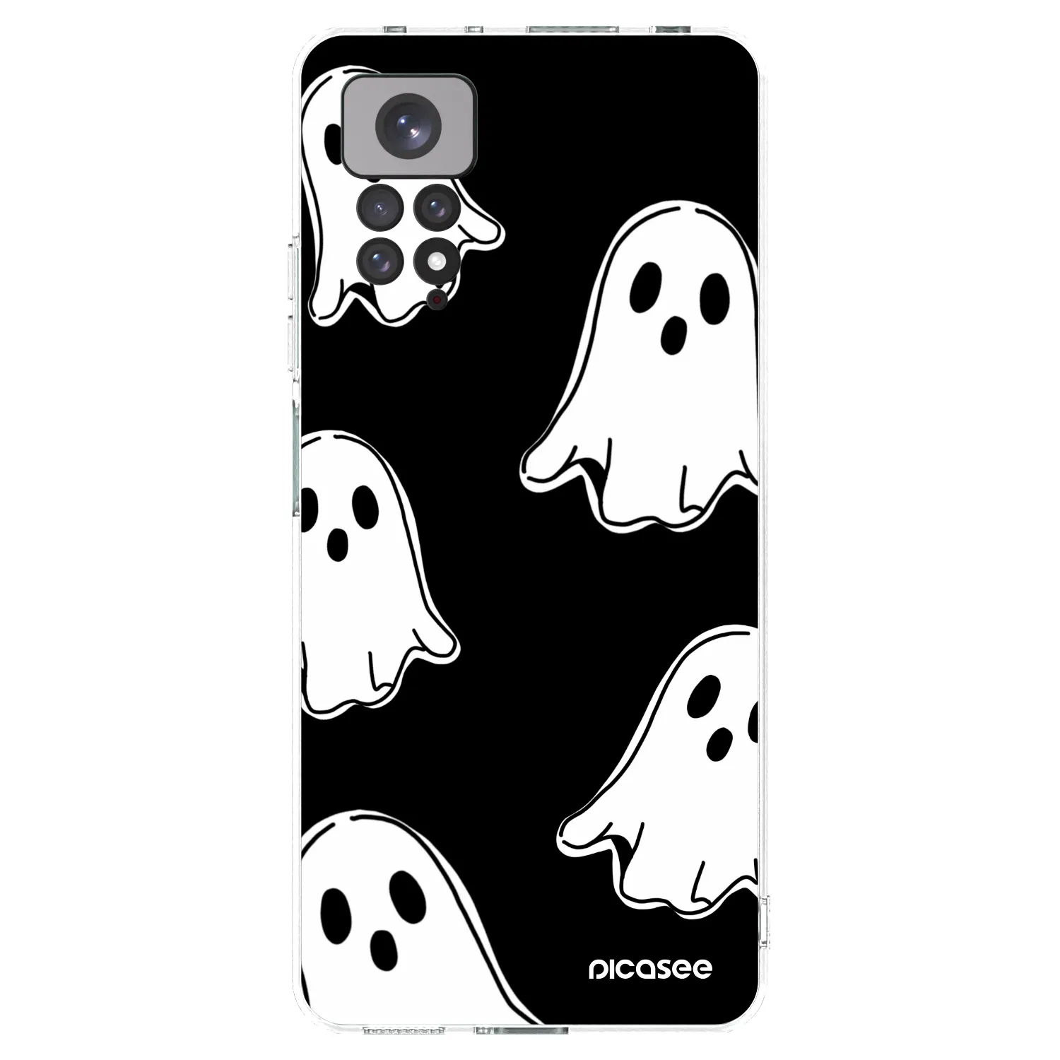 Picasee husă transparentă din silicon pentru Xiaomi Redmi Note 11 - Black ghosts