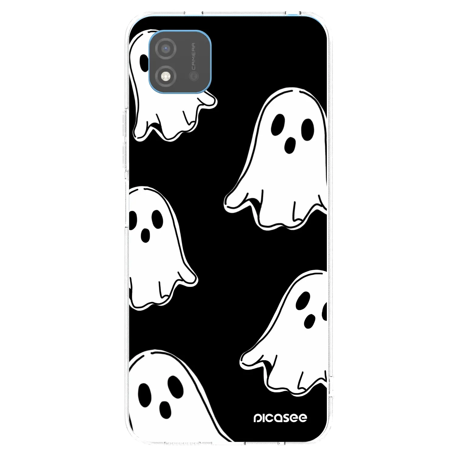 Picasee husă transparentă din silicon pentru Realme C11 (2021) - Black ghosts