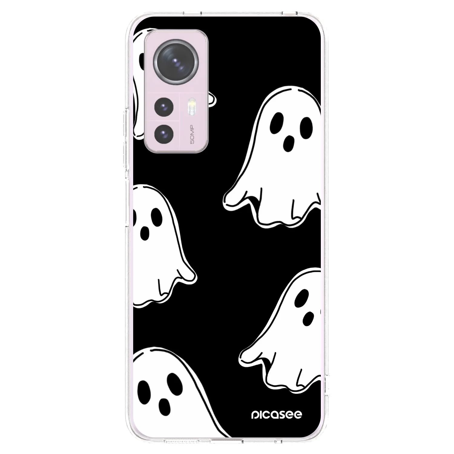 Picasee husă transparentă din silicon pentru Xiaomi 12 - Black ghosts