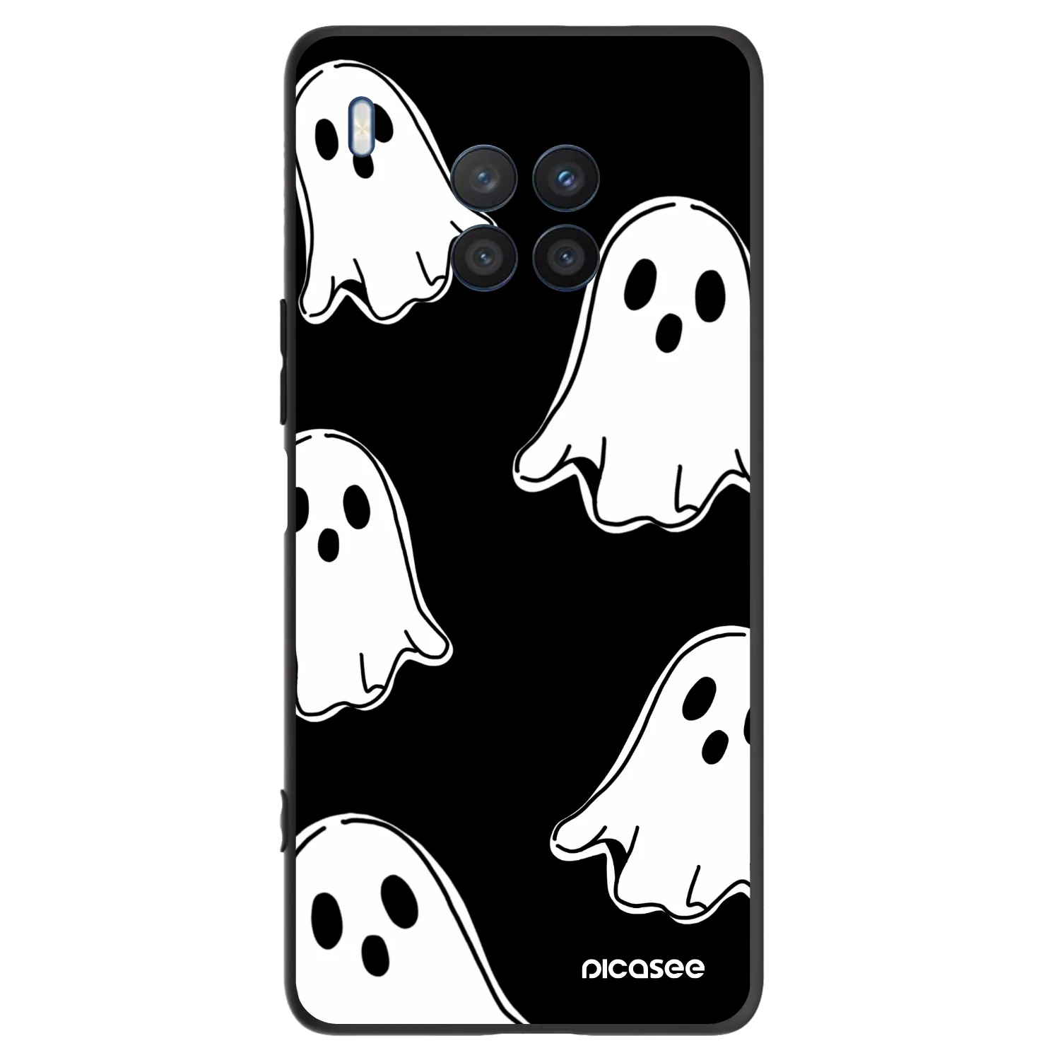 Picasee husă neagră din silicon pentru Honor 50 Lite - Black ghosts