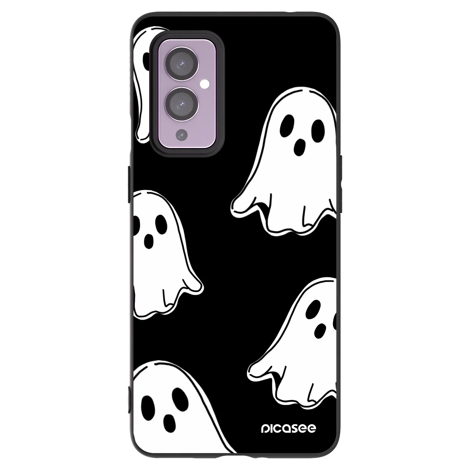 Picasee husă neagră din silicon pentru OnePlus 9 - Black ghosts