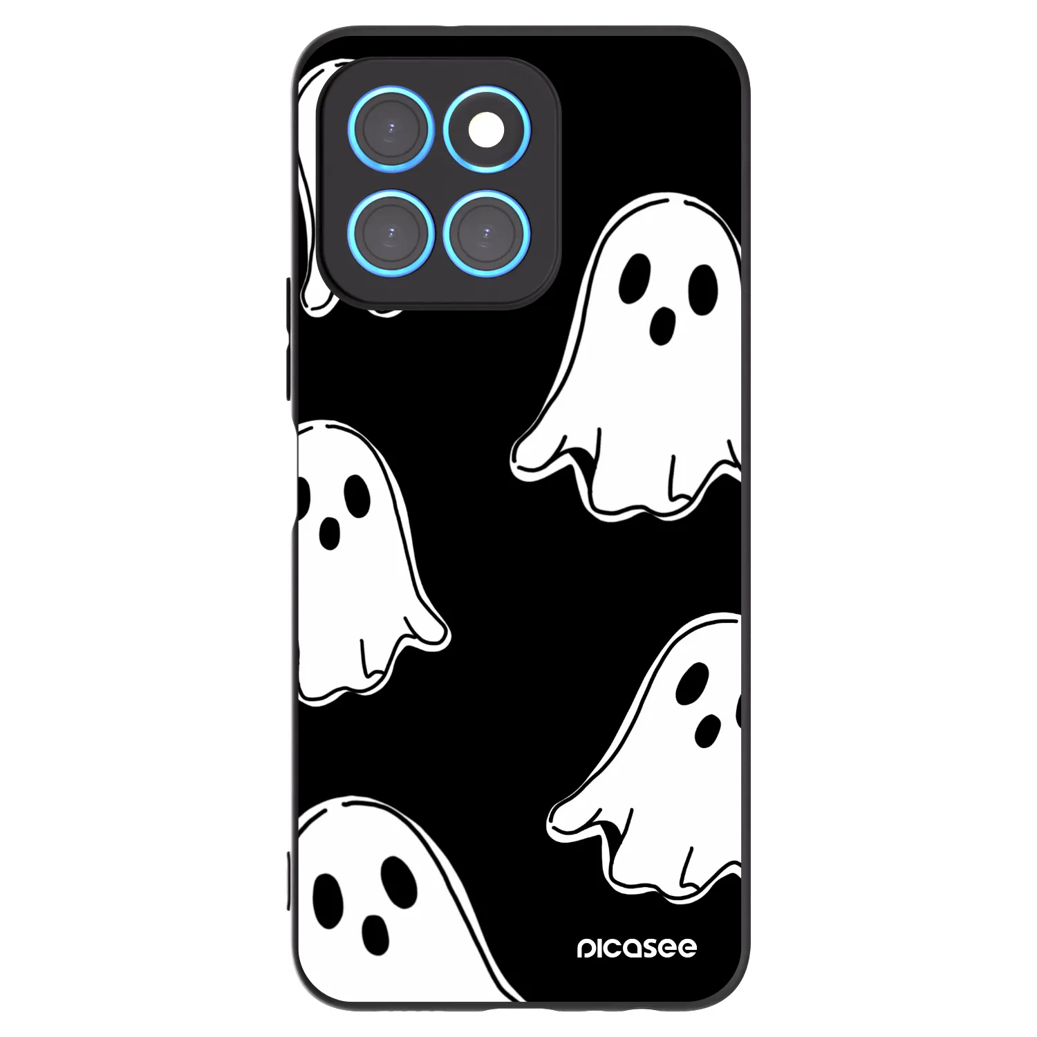 Picasee husă neagră din silicon pentru Honor X8 5G - Black ghosts