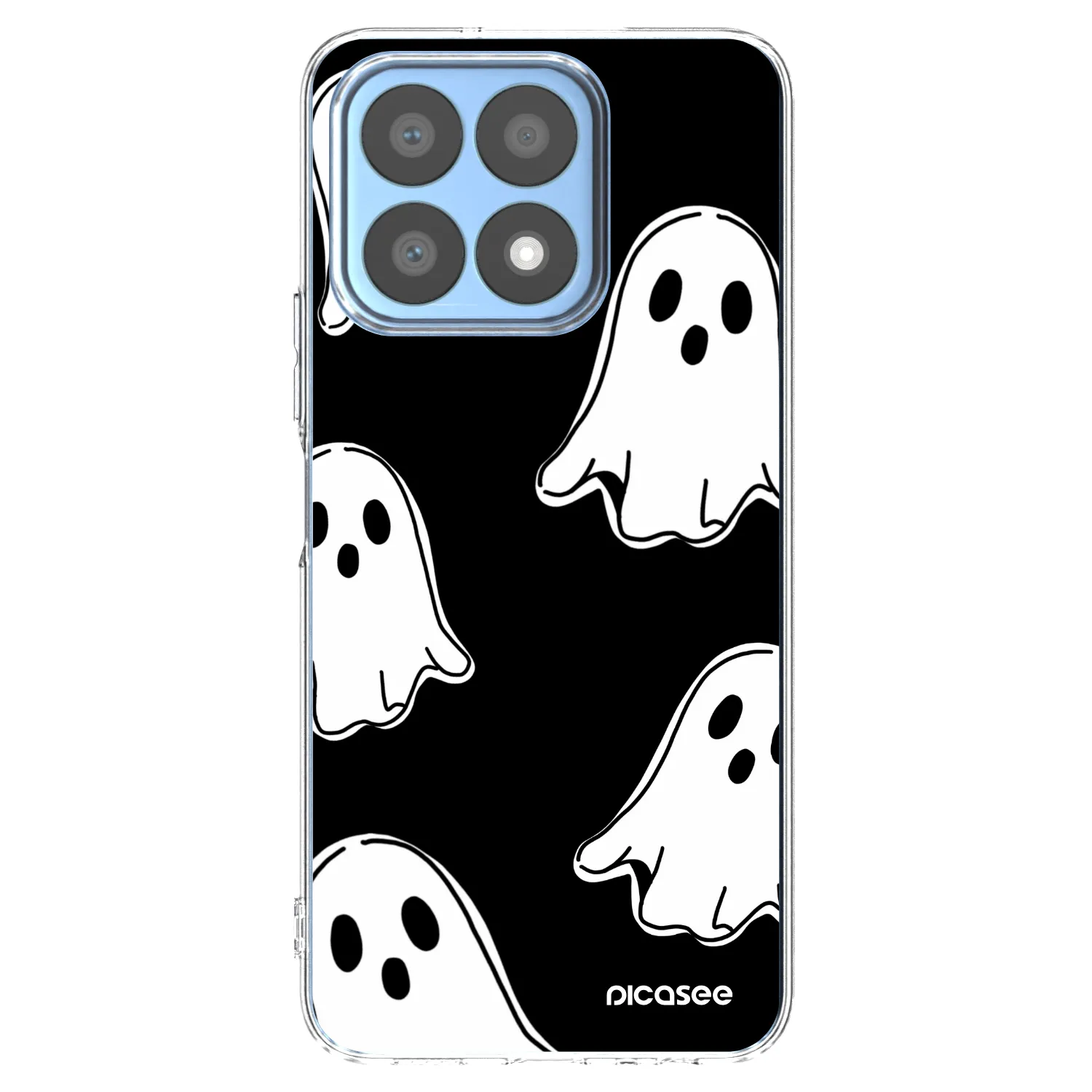 Picasee husă transparentă din silicon pentru Honor X8a - Black ghosts