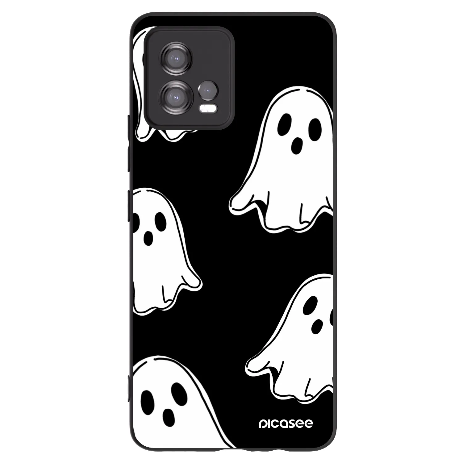 Picasee husă neagră din silicon pentru Motorola Moto G72 - Black ghosts