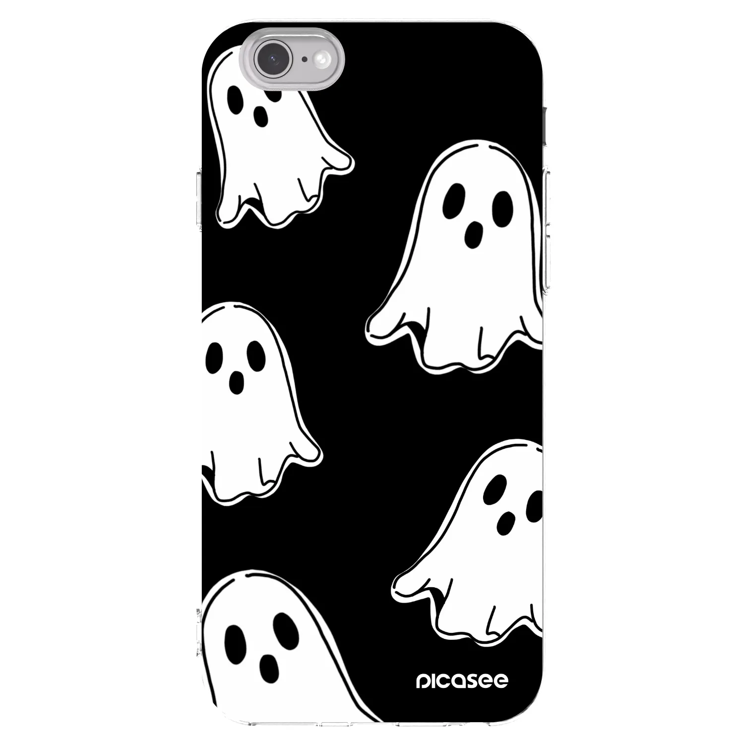 Picasee husă transparentă din silicon pentru Apple iPhone 6/6S - Black ghosts