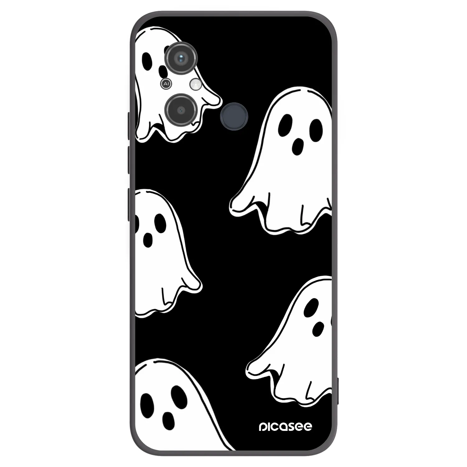 Picasee husă neagră din silicon pentru Xiaomi Redmi 12C - Black ghosts