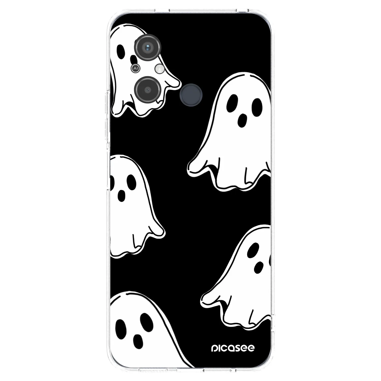 Picasee husă transparentă din silicon pentru Xiaomi Redmi 12C - Black ghosts
