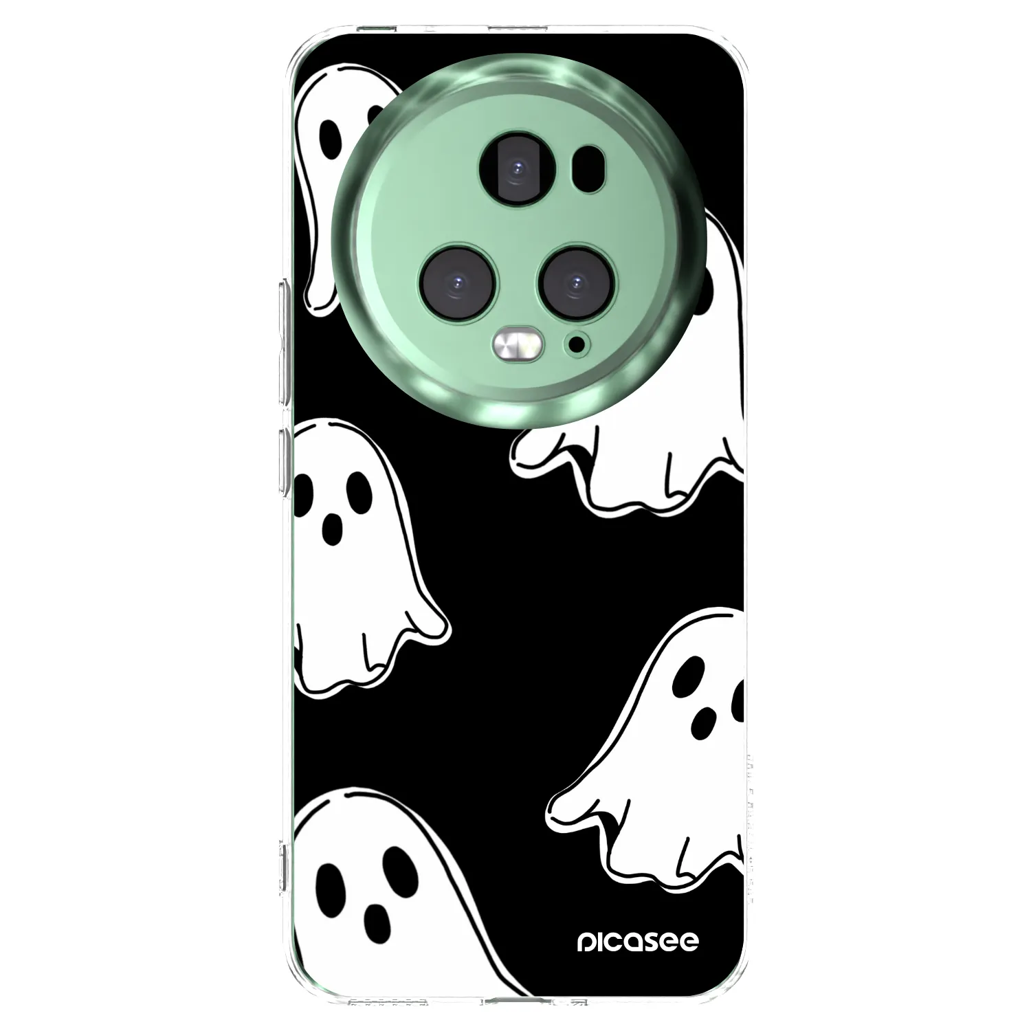 Picasee husă transparentă din silicon pentru Honor Magic5 Pro - Black ghosts