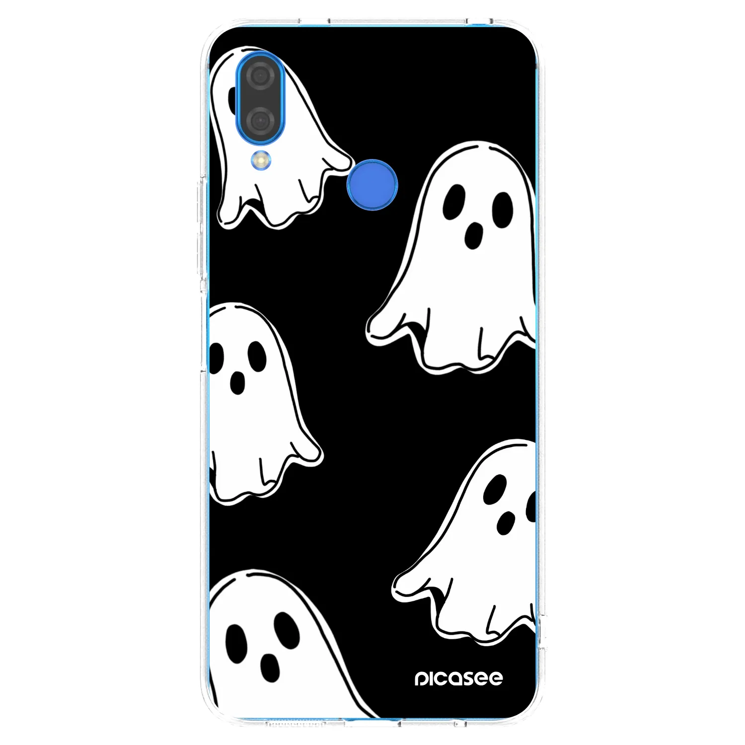 Picasee husă transparentă din silicon pentru Huawei Nova 3i - Black ghosts