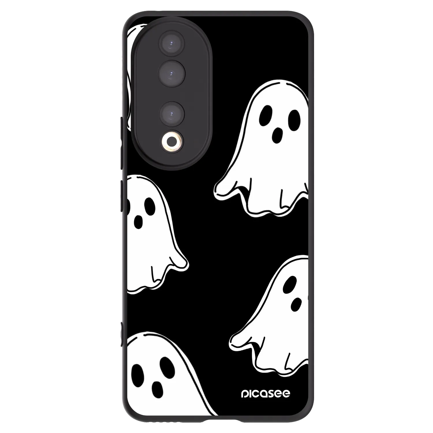 Picasee husă neagră din silicon pentru Honor 90 5G - Black ghosts