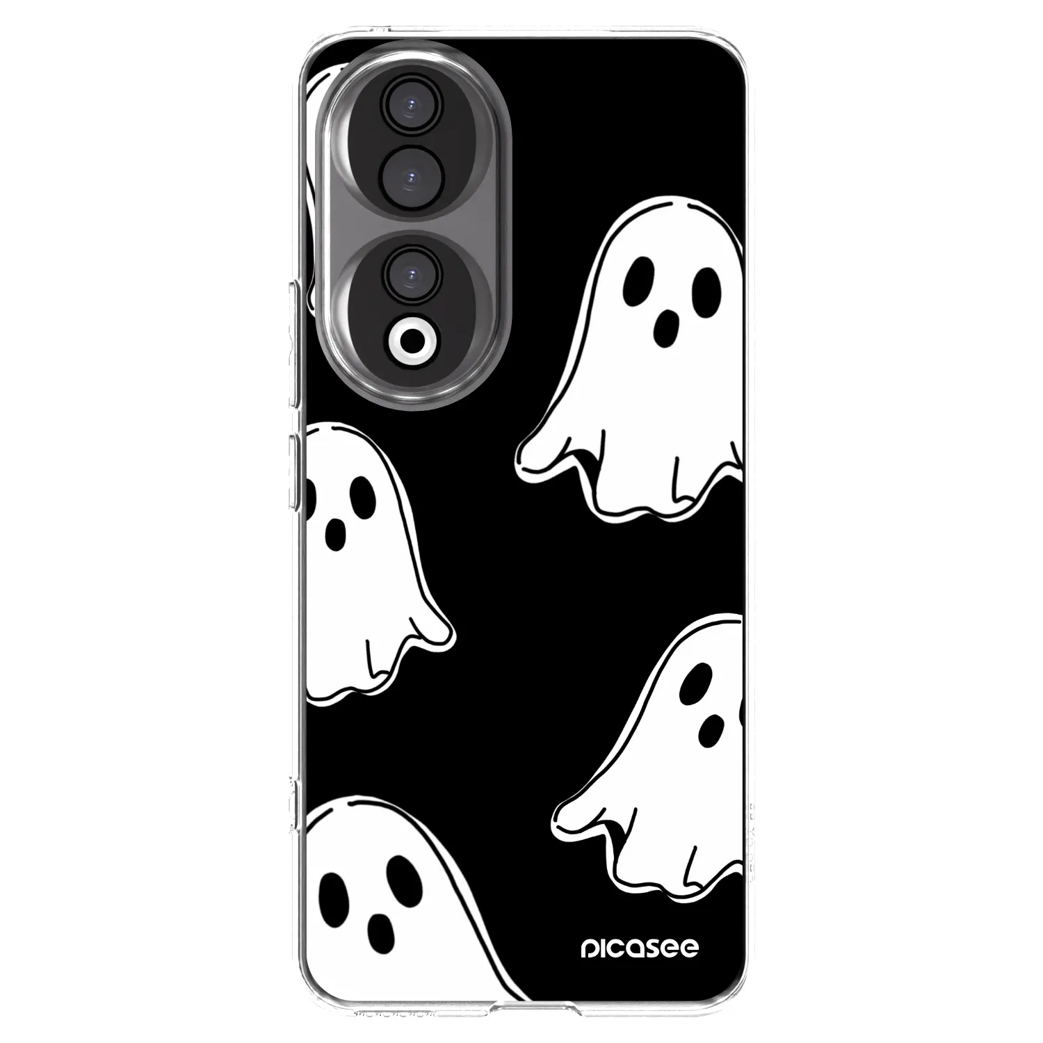 Picasee husă transparentă din silicon pentru Honor 90 5G - Black ghosts