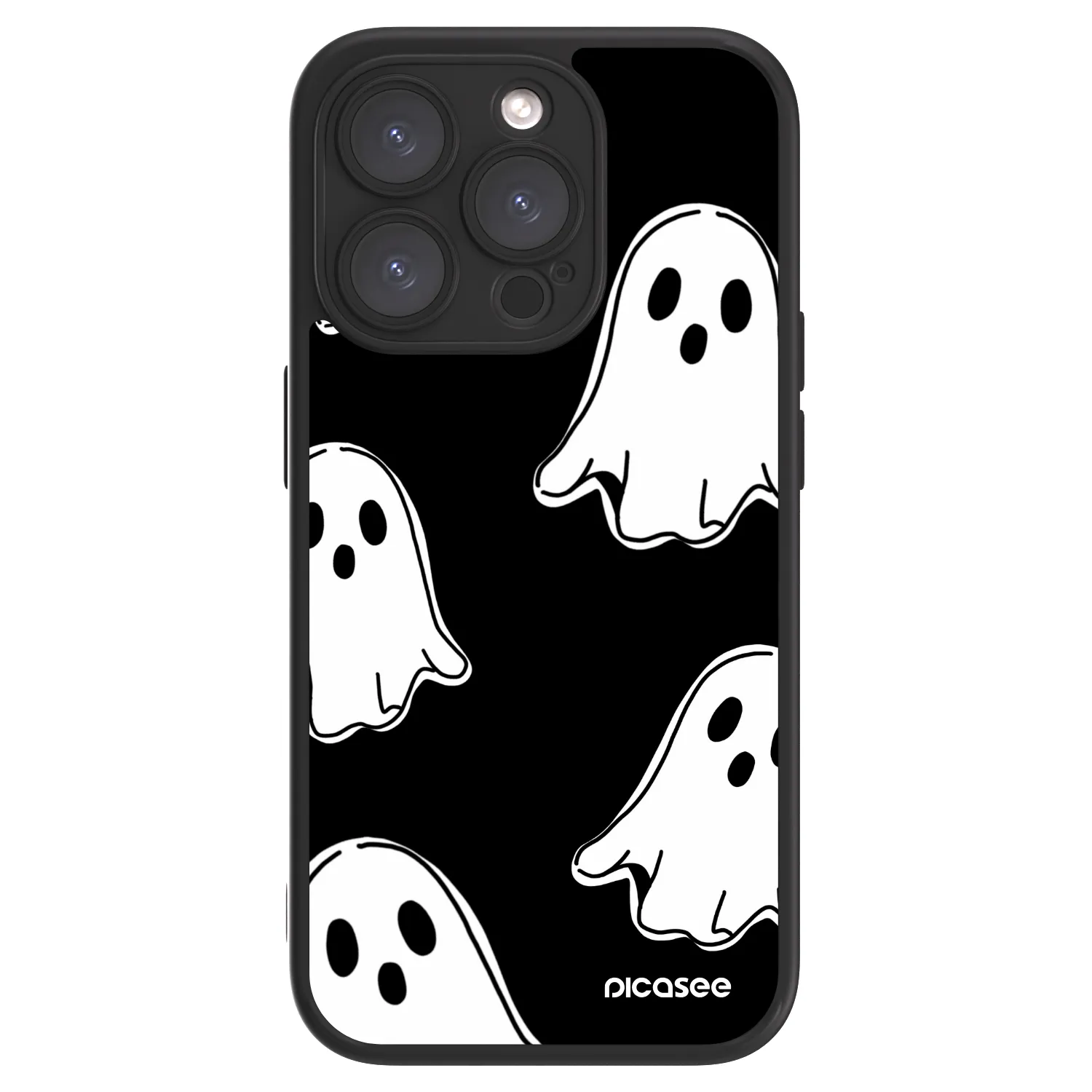 Picasee ULTIMATE CASE MagSafe pentru Apple iPhone 15 Pro - Black ghosts
