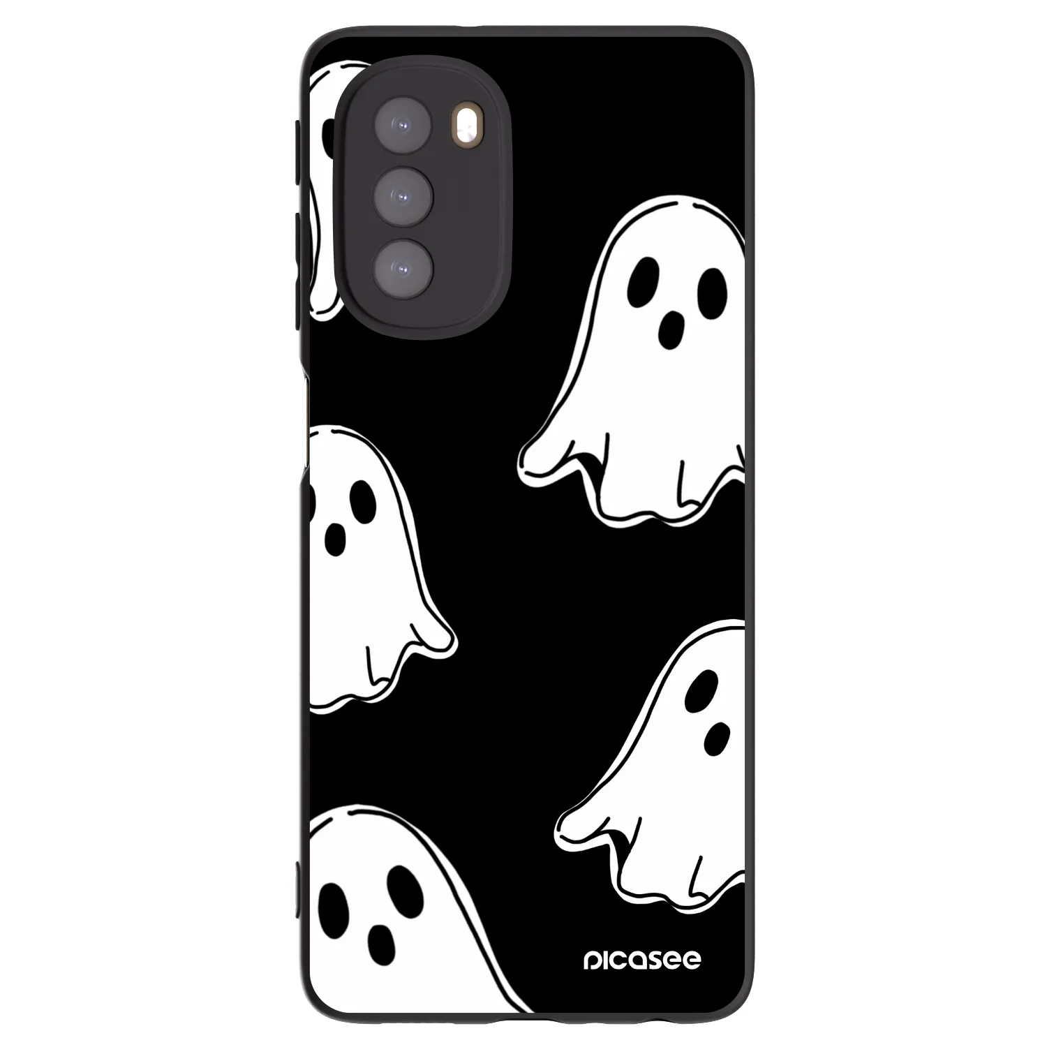 Picasee husă neagră din silicon pentru Motorola Moto G51 - Black ghosts