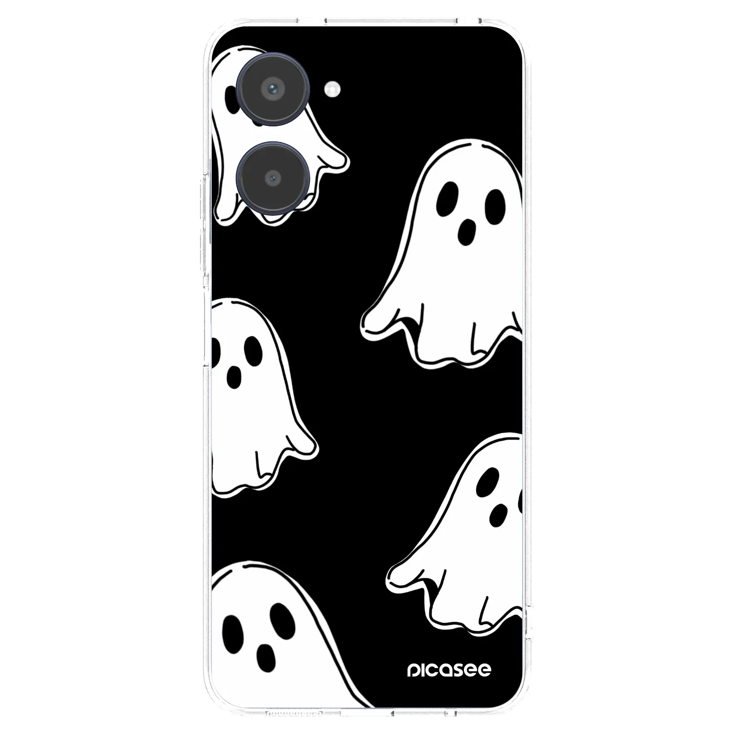 Picasee husă transparentă din silicon pentru Realme 10 4G - Black ghosts