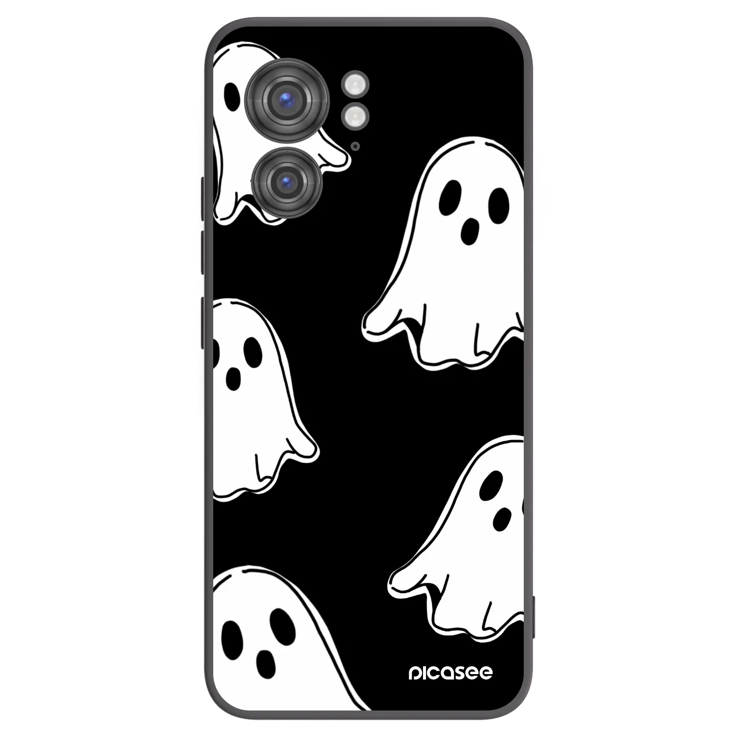 Picasee husă neagră din silicon pentru Motorola Edge 40 - Black ghosts