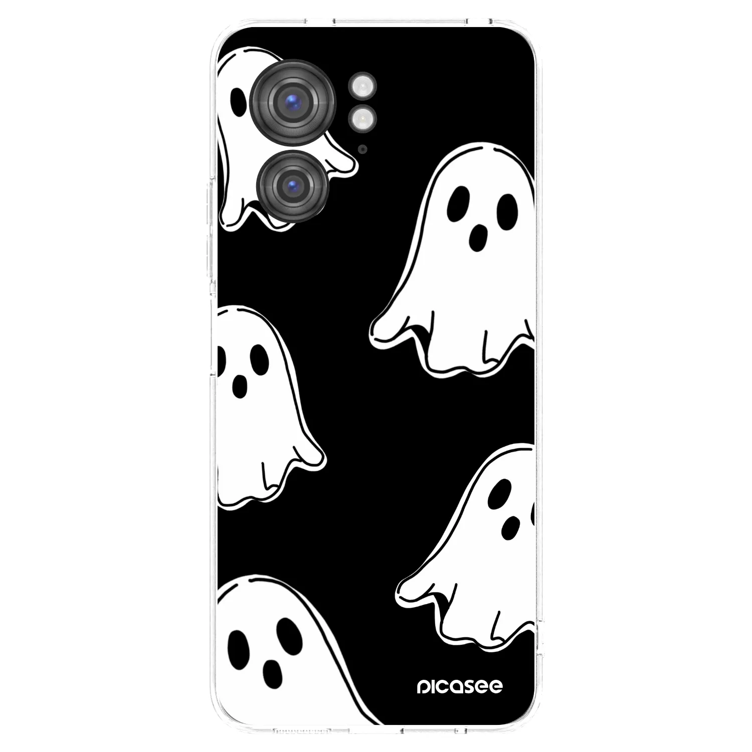 Picasee husă transparentă din silicon pentru Motorola Edge 40 - Black ghosts