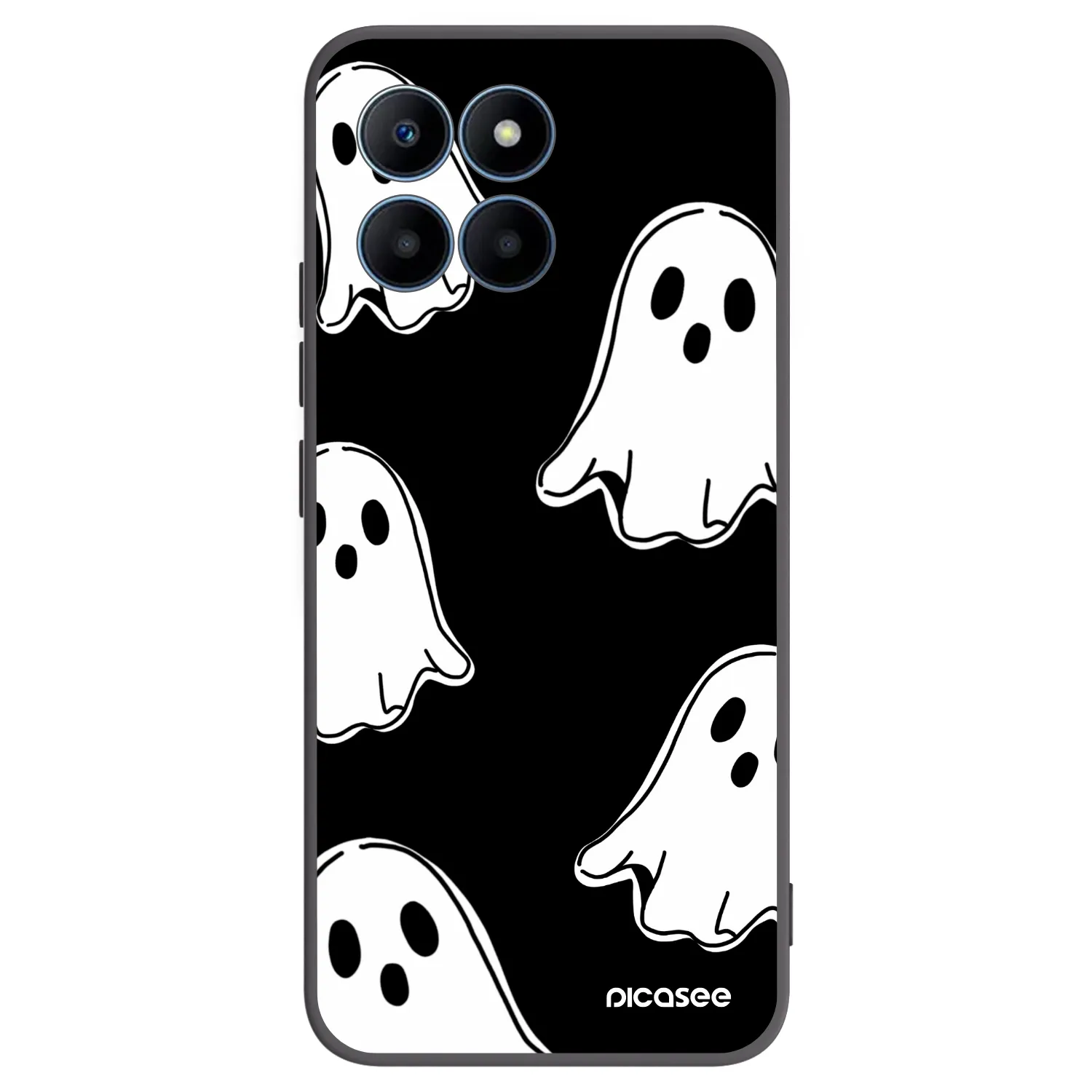 Picasee husă neagră din silicon pentru Honor 70 Lite - Black ghosts