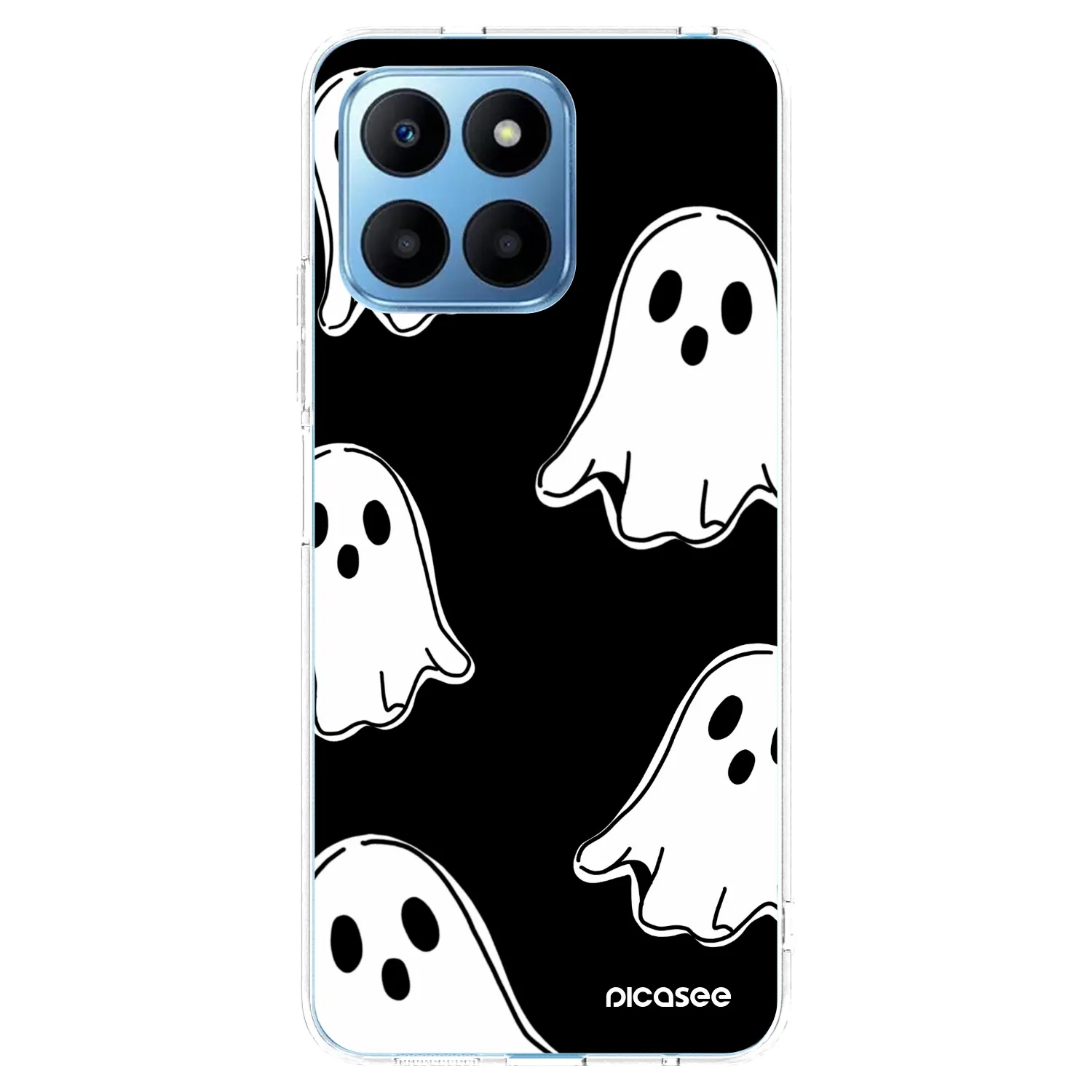 Picasee husă transparentă din silicon pentru Honor 70 Lite - Black ghosts