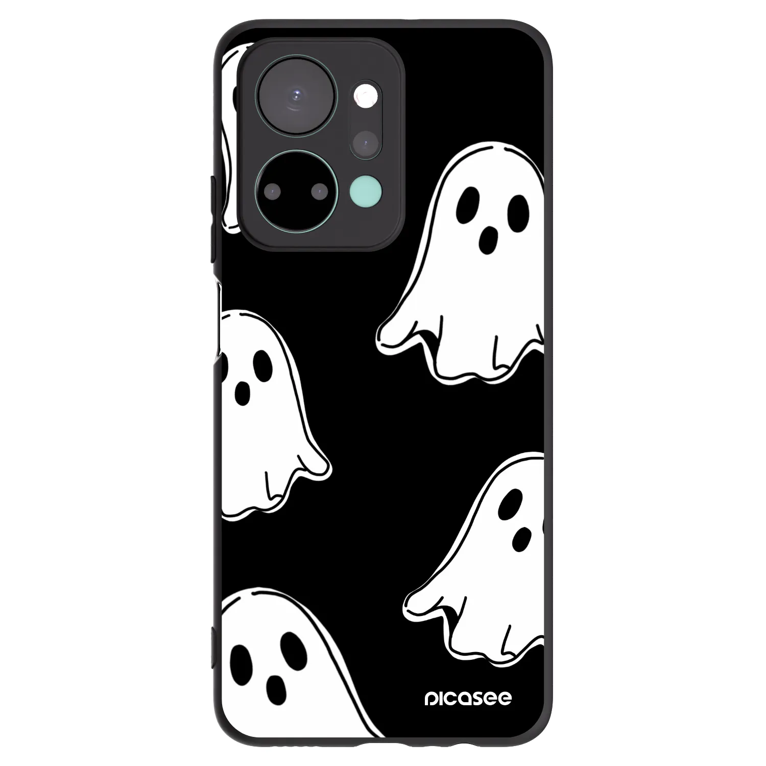 Picasee husă neagră din silicon pentru Honor X7a - Black ghosts