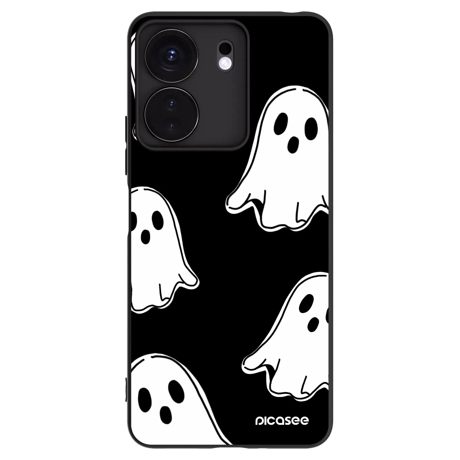 Picasee husă neagră din silicon pentru Xiaomi Redmi 13C 4G - Black ghosts