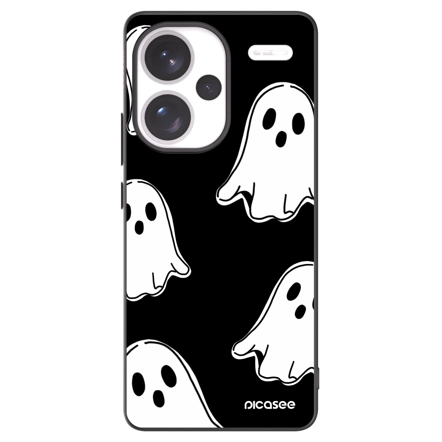 Picasee husă neagră din silicon pentru Xiaomi Redmi Note 13 Pro+ 5G - Black ghosts