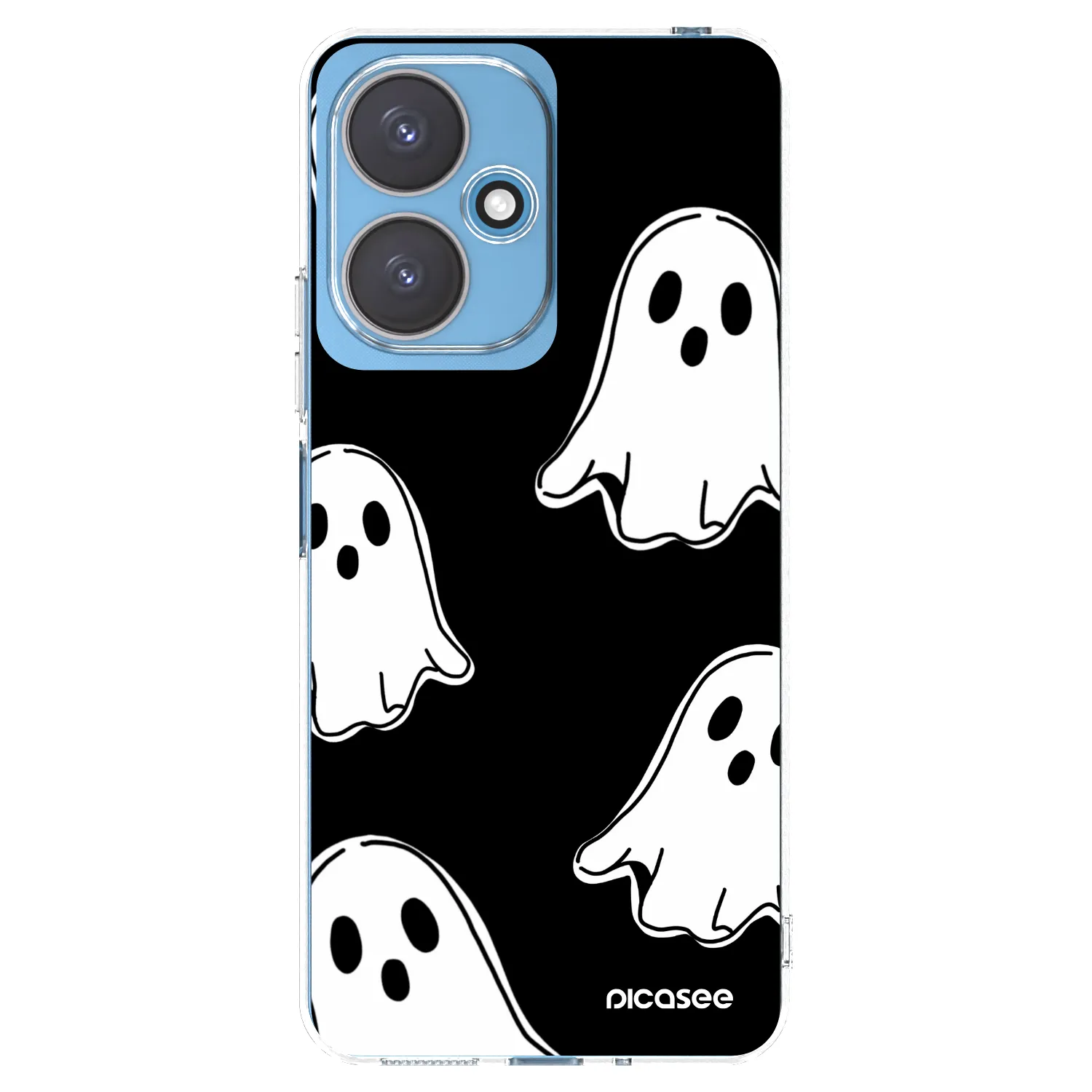 Picasee husă transparentă din silicon pentru Xiaomi Redmi 13C 5G - Black ghosts