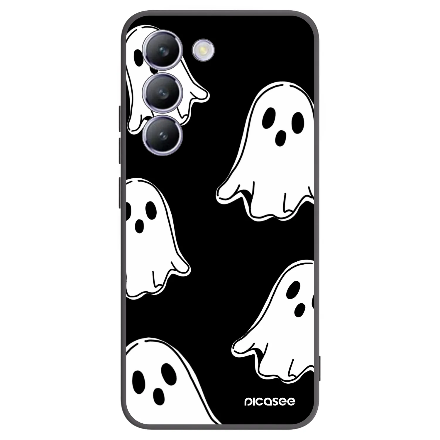 Picasee husă neagră din silicon pentru Vivo V40 SE 5G - Black ghosts