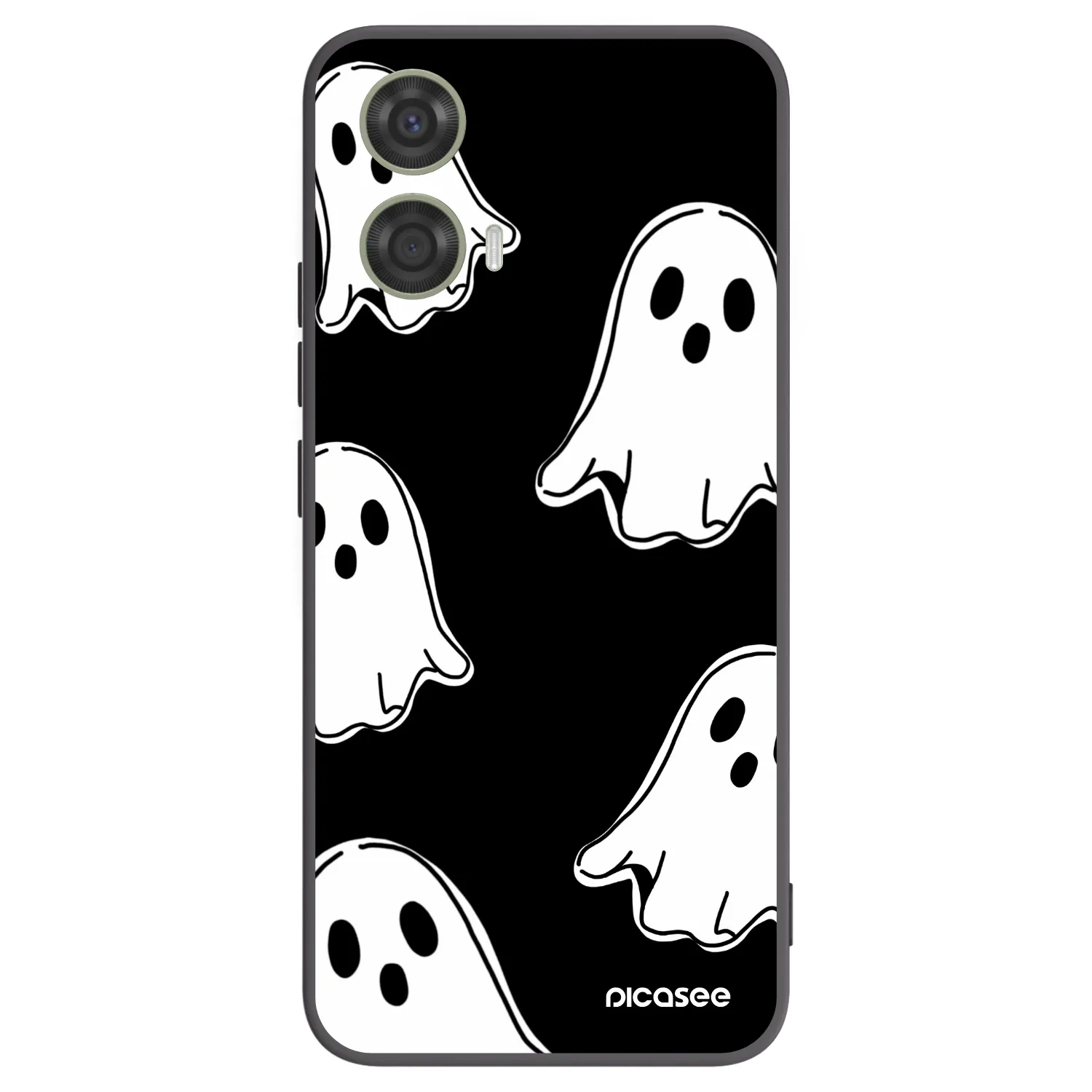 Picasee husă neagră din silicon pentru Motorola Moto G24 - Black ghosts