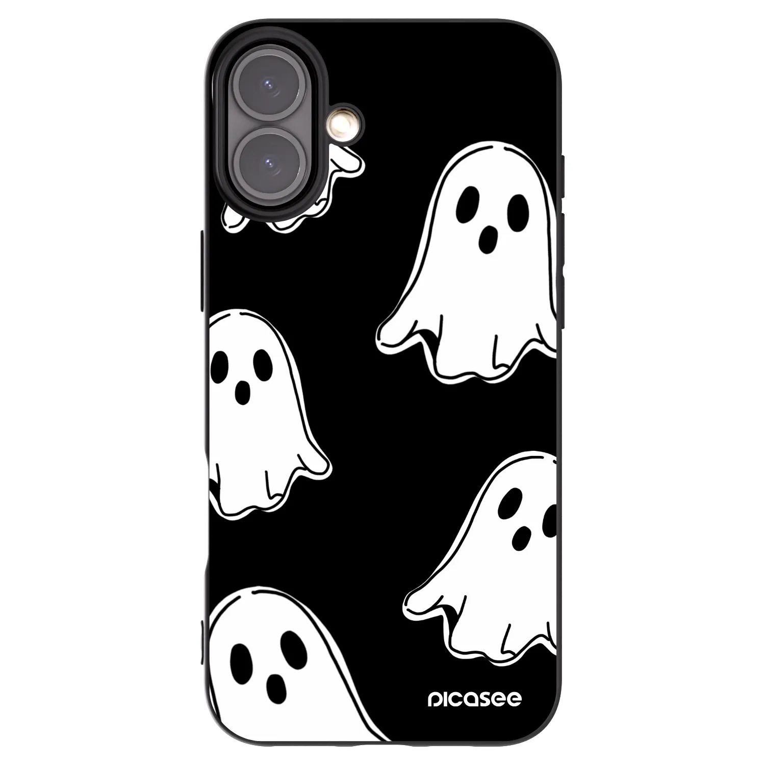 Picasee husă neagră din silicon pentru Apple iPhone 16 Plus - Black ghosts
