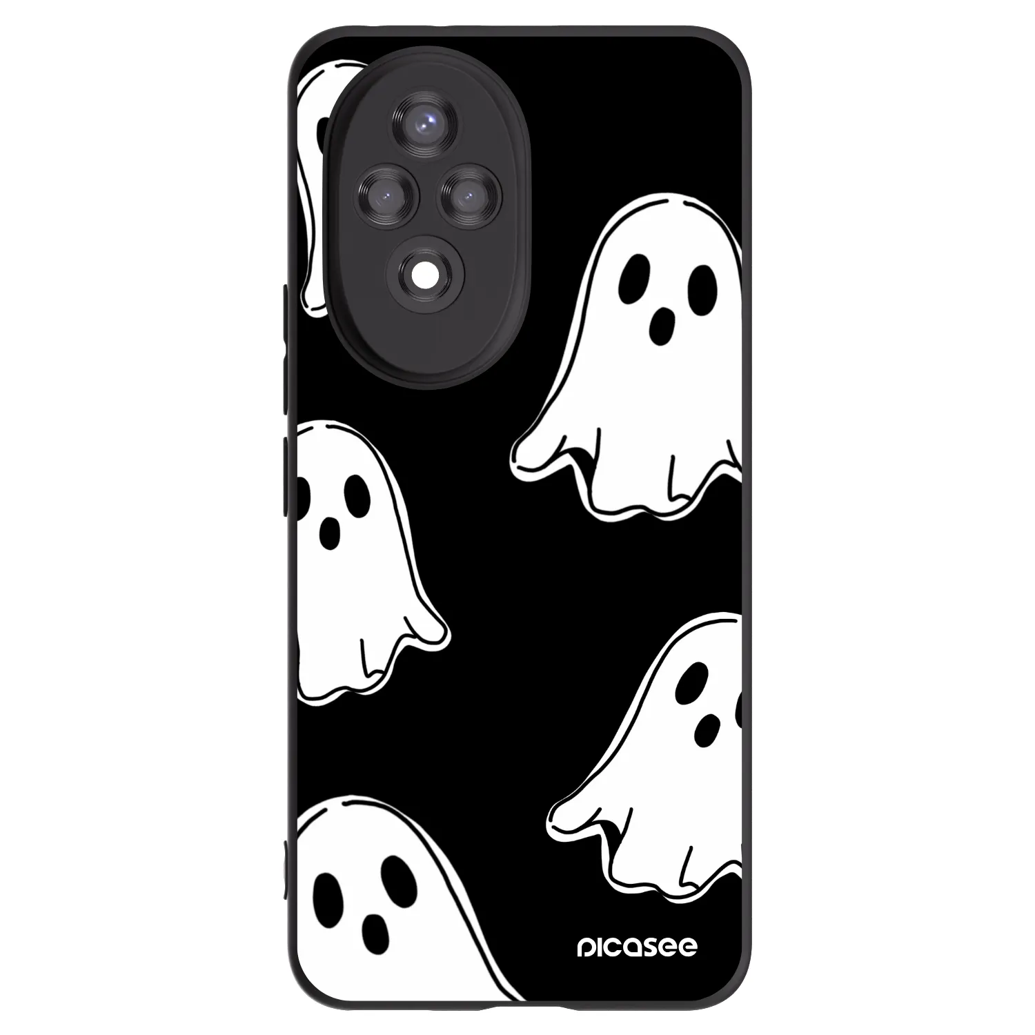 Picasee husă neagră din silicon pentru Honor 200 5G - Black ghosts