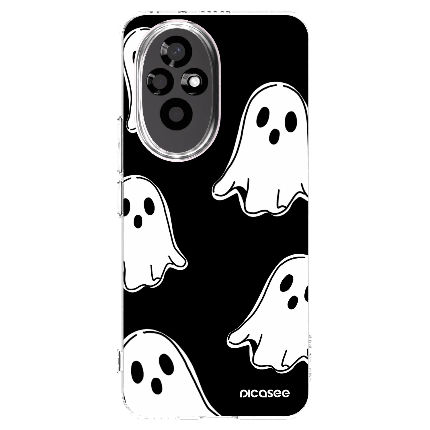 Picasee husă transparentă din silicon pentru Honor 200 5G - Black ghosts