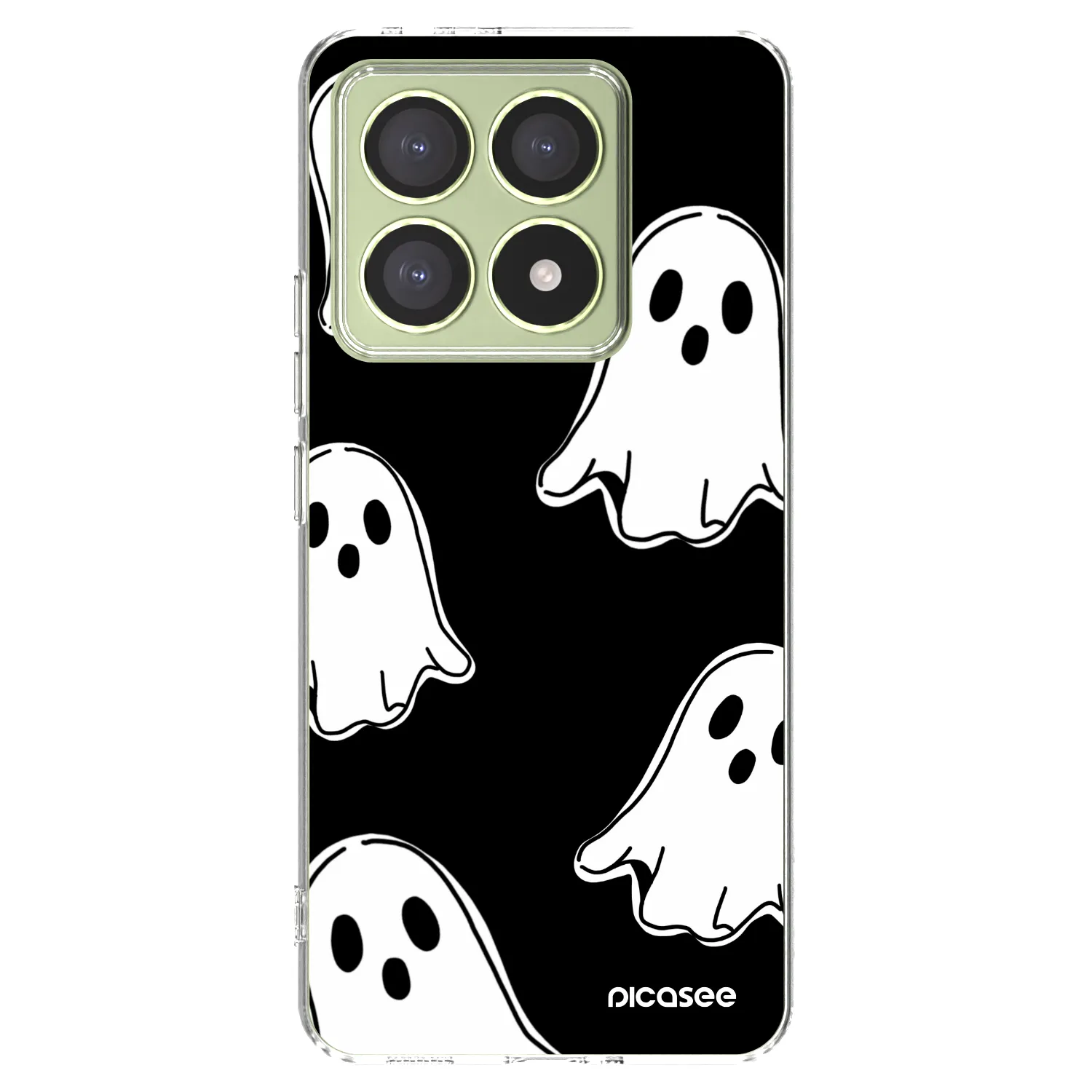 Picasee husă transparentă din silicon pentru Xiaomi 14T - Black ghosts