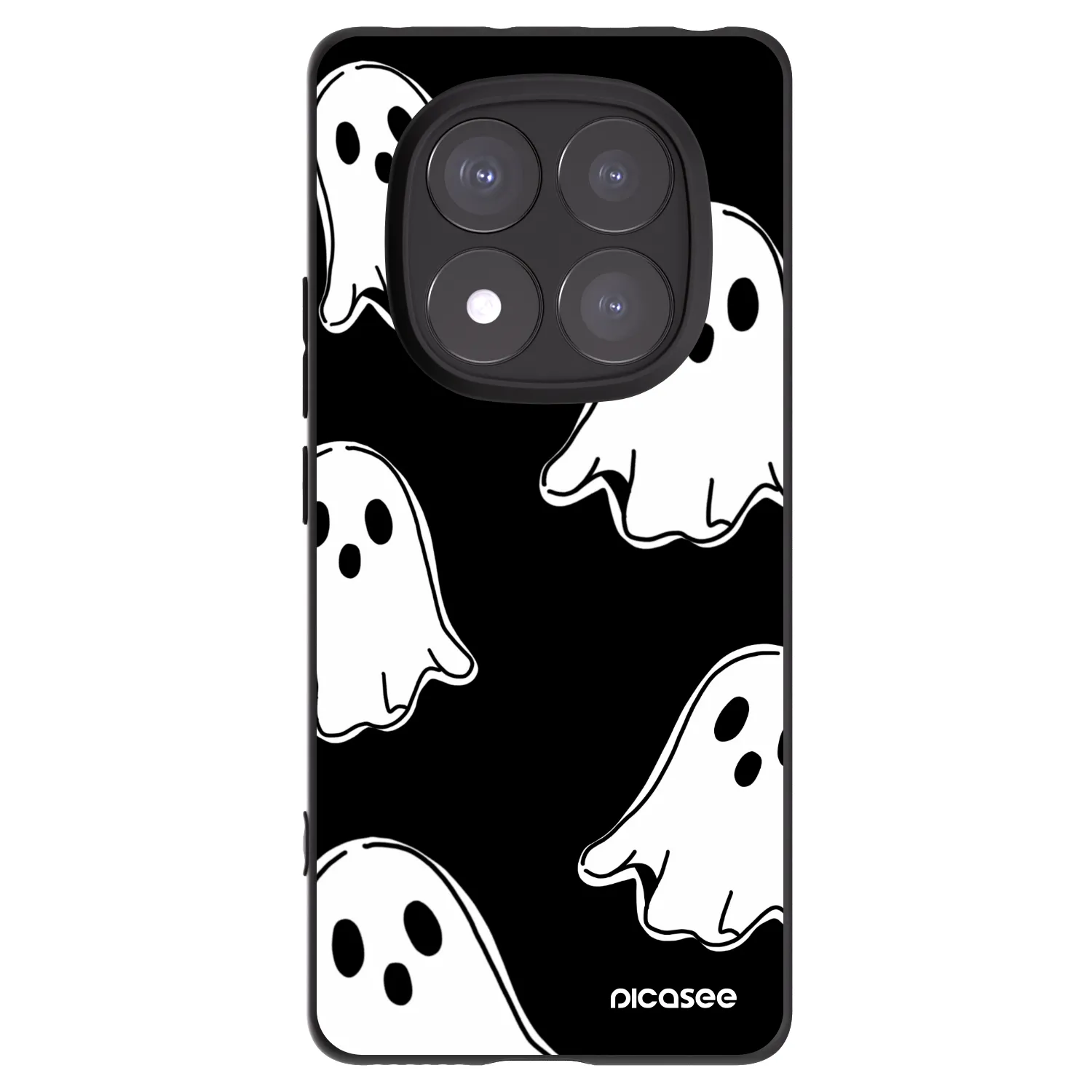 Picasee husă neagră din silicon pentru Xiaomi Redmi Note 14 Pro+ 5G - Black ghosts