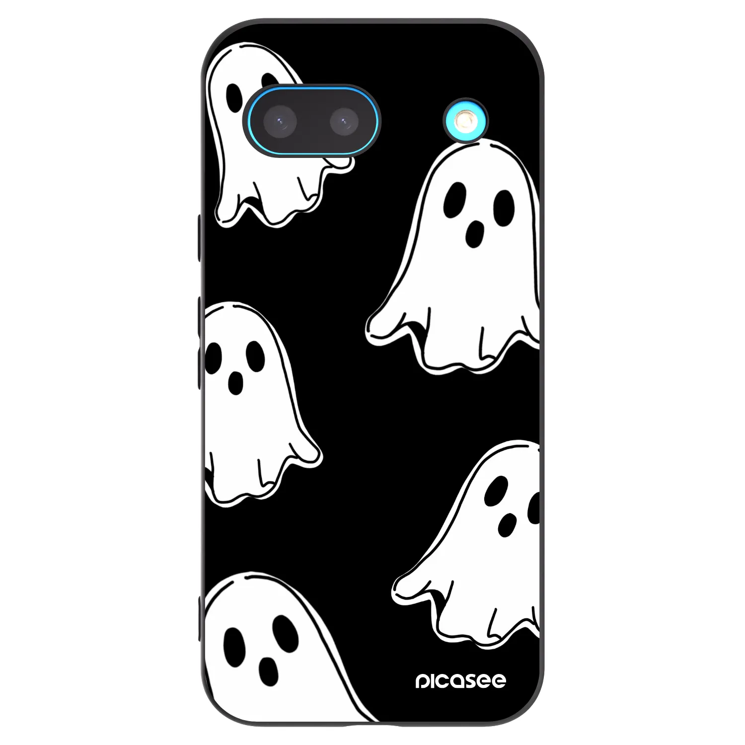 Picasee husă neagră din silicon pentru Google Pixel 8 - Black ghosts