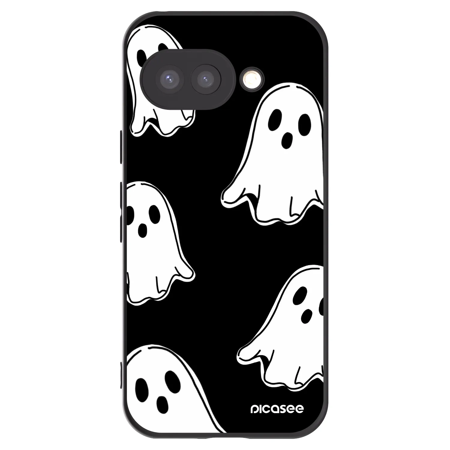 Picasee husă neagră din silicon pentru Google Pixel 9a - Black ghosts