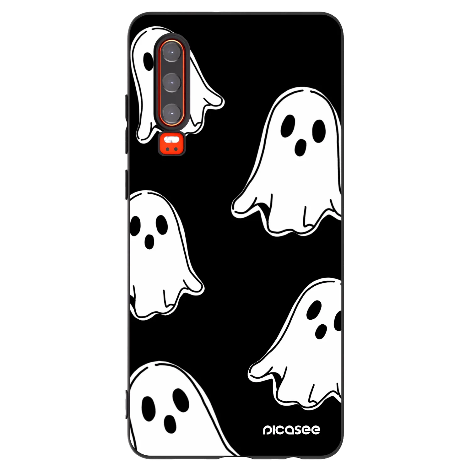 Picasee husă neagră din silicon pentru Huawei P30 - Black ghosts
