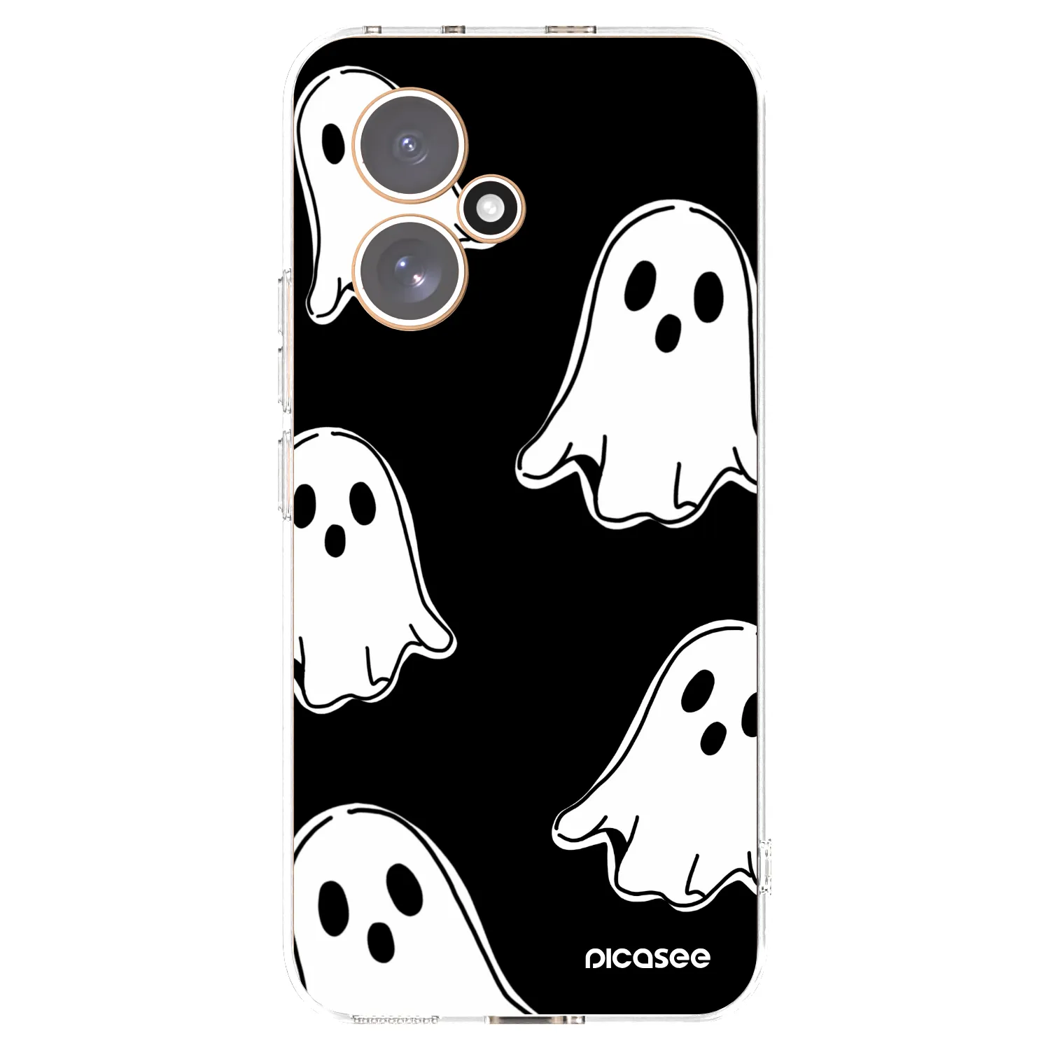 Picasee husă transparentă din silicon pentru Honor 400 5G - Black ghosts